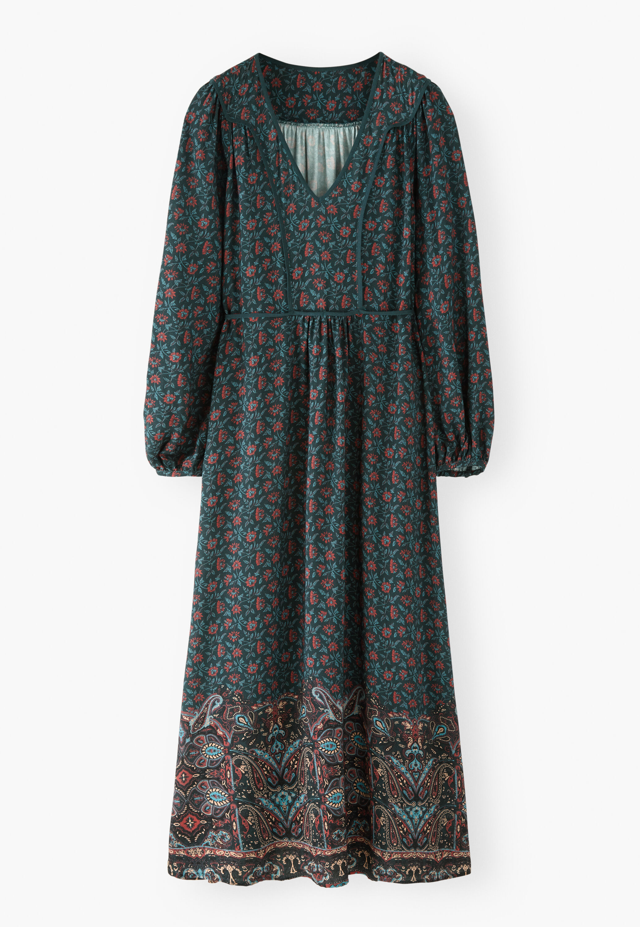 Mixed-print dress