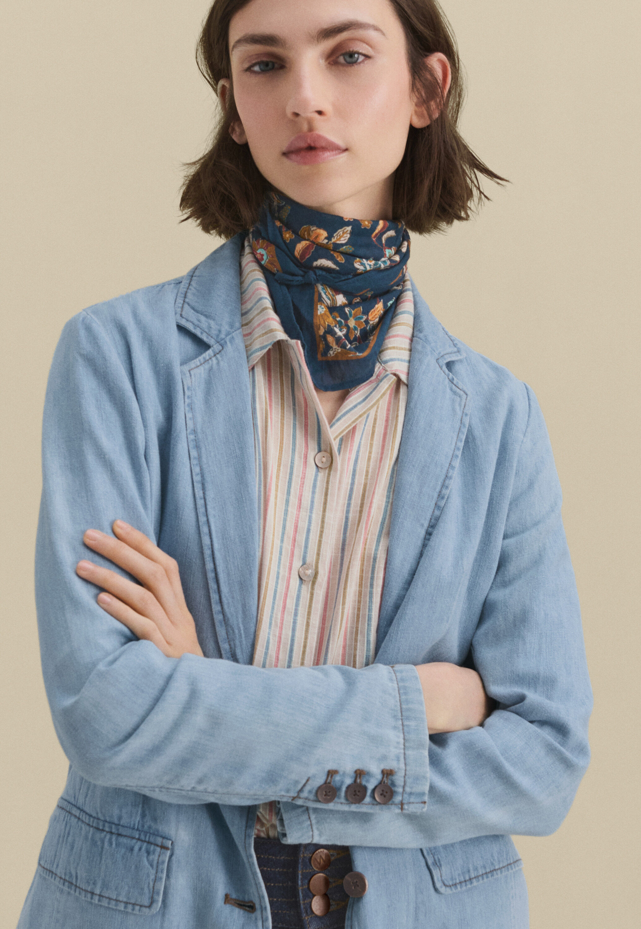Relaxed blazer, Pale indigo, large