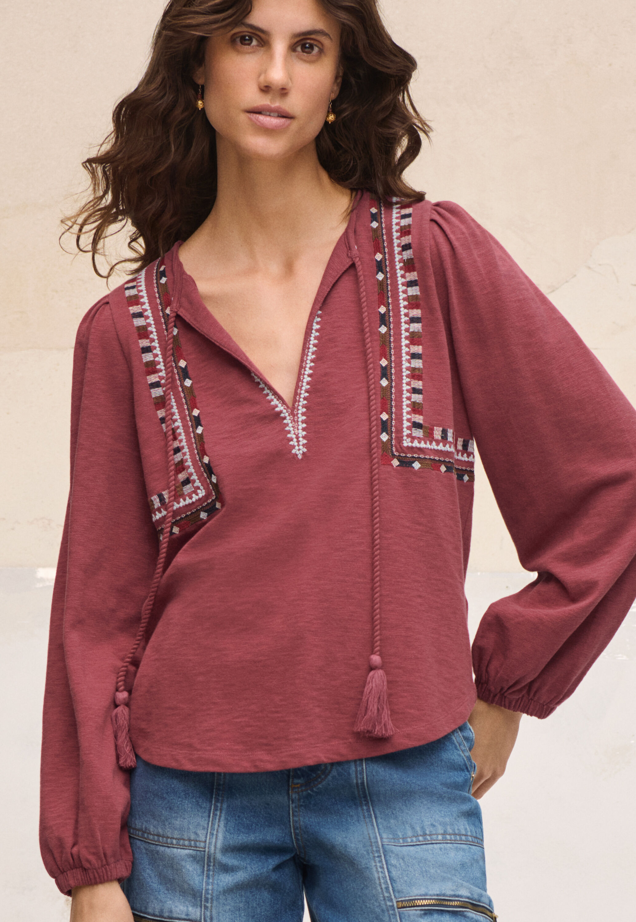 High-neck top