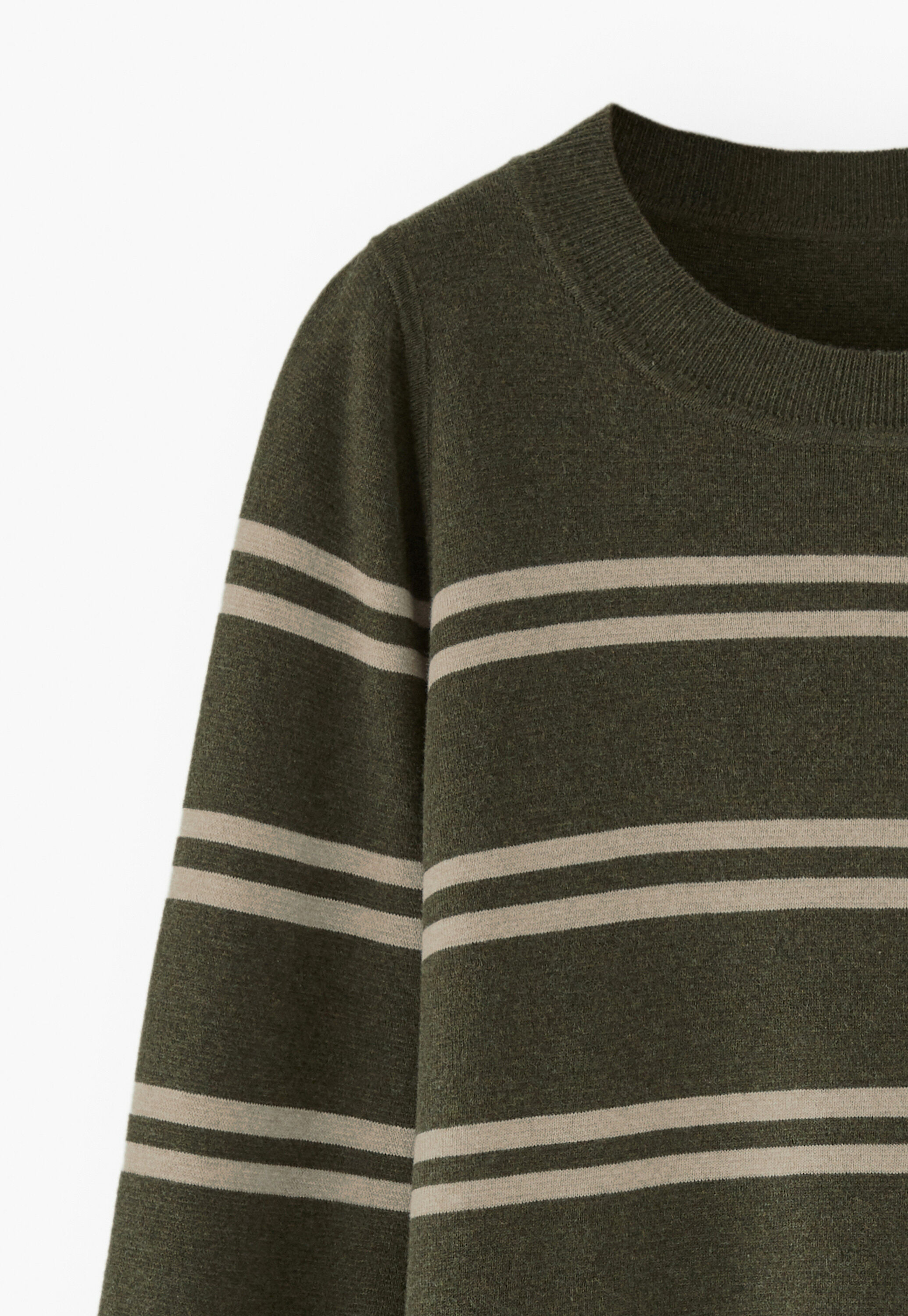 Striped dress, Olive ecru, large