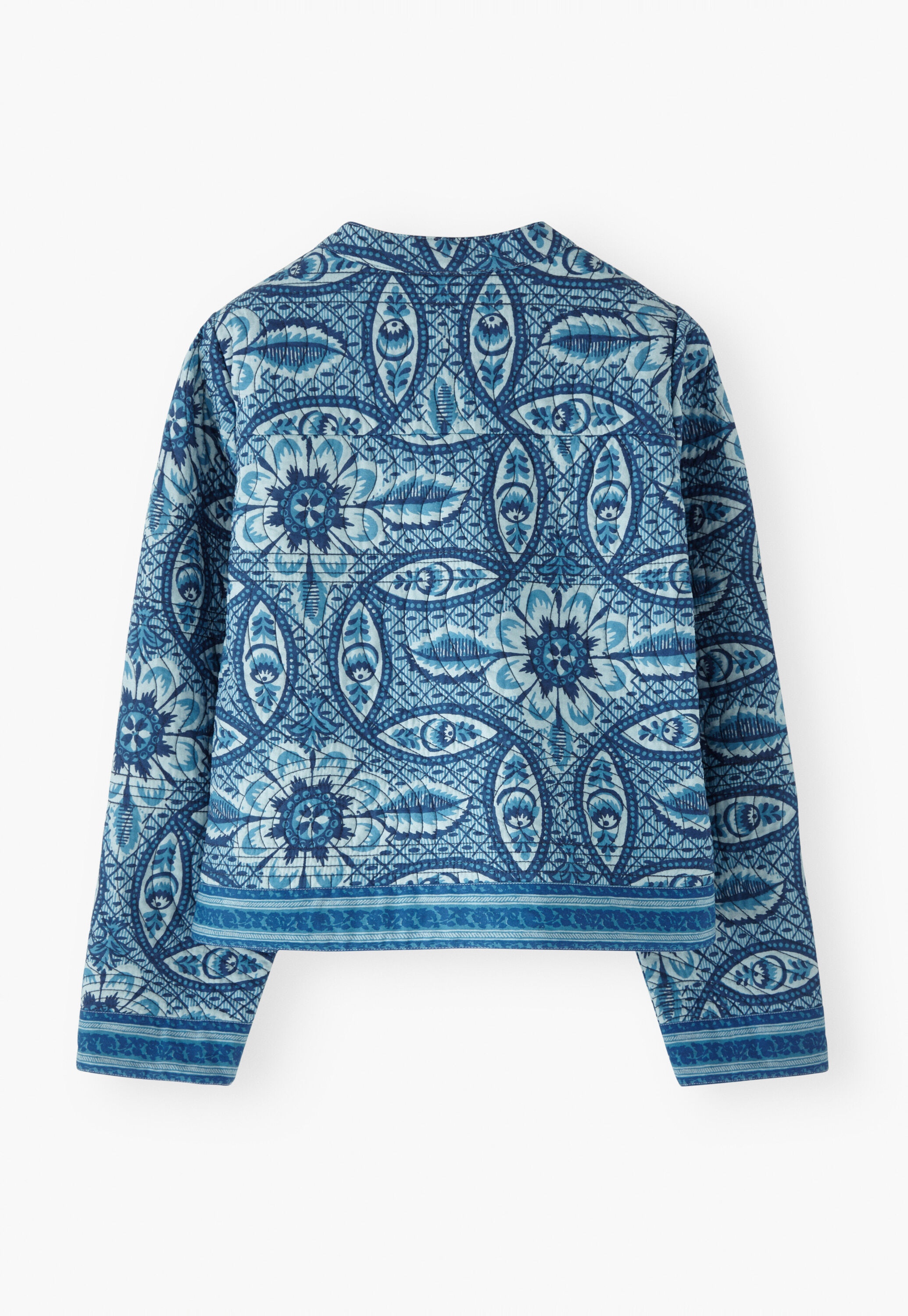Statement printed jacket, Blue aqua, large
