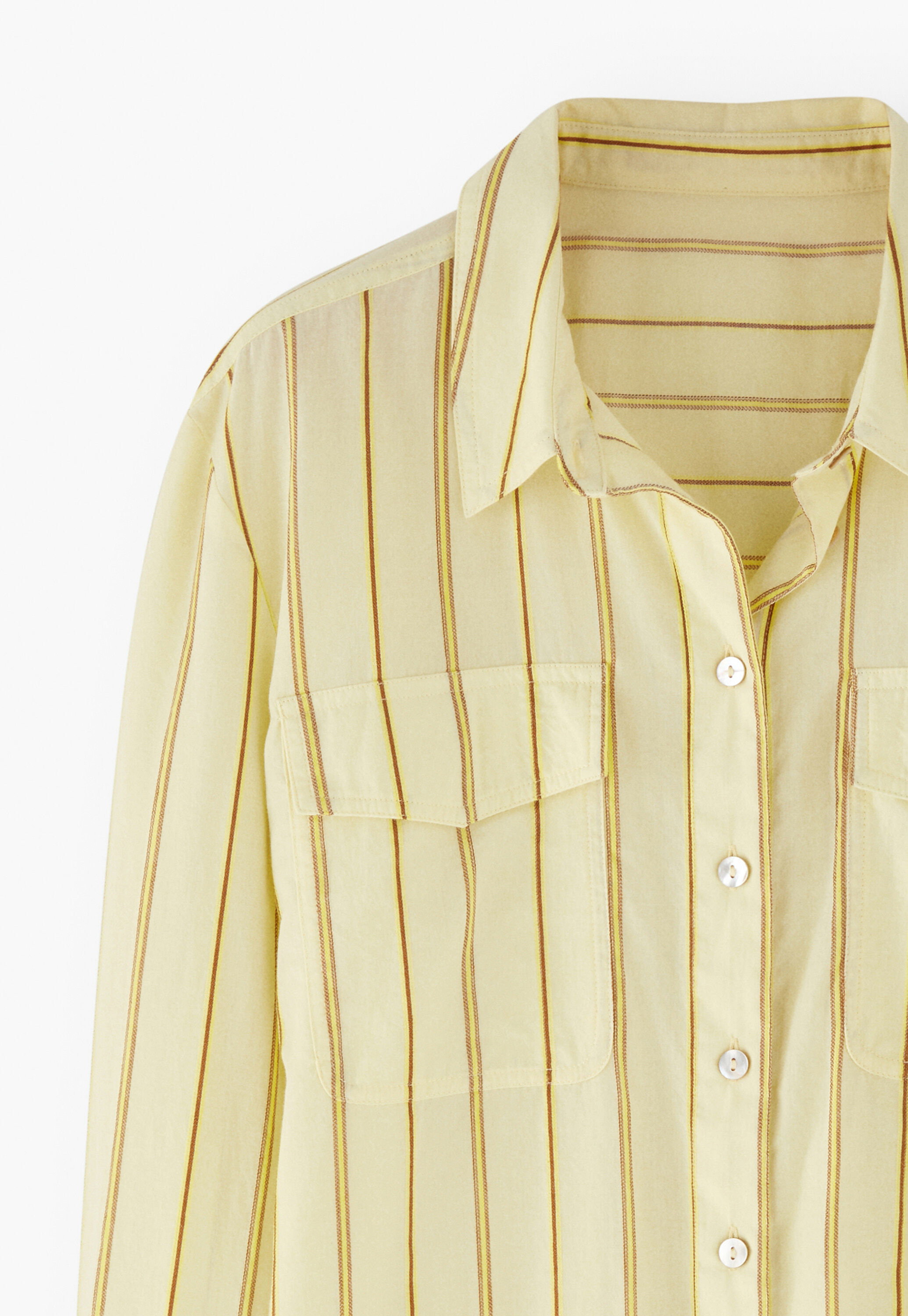 Striped shirt, Light yellow, large