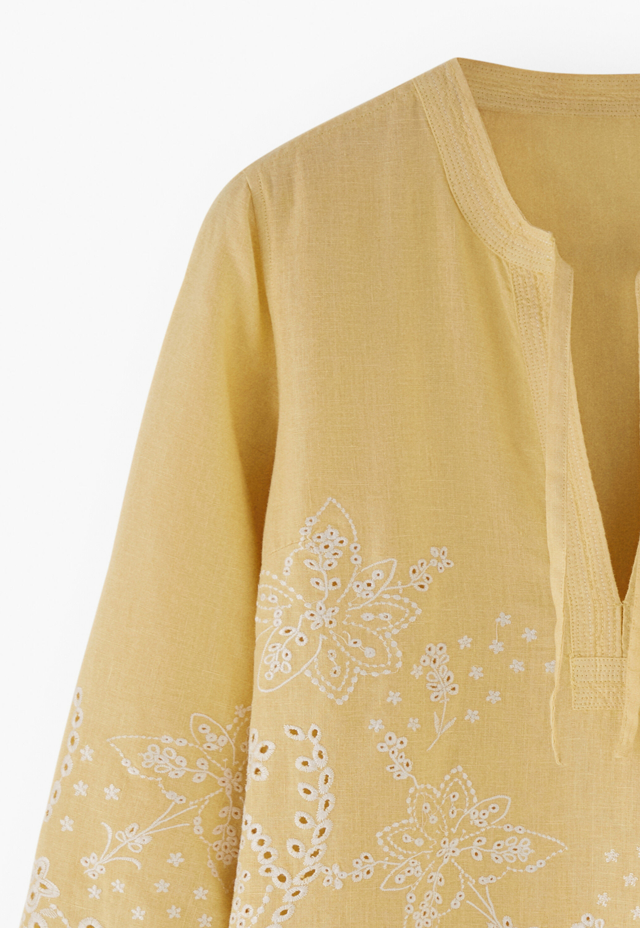 Cutwork dress, Soft lemon, large