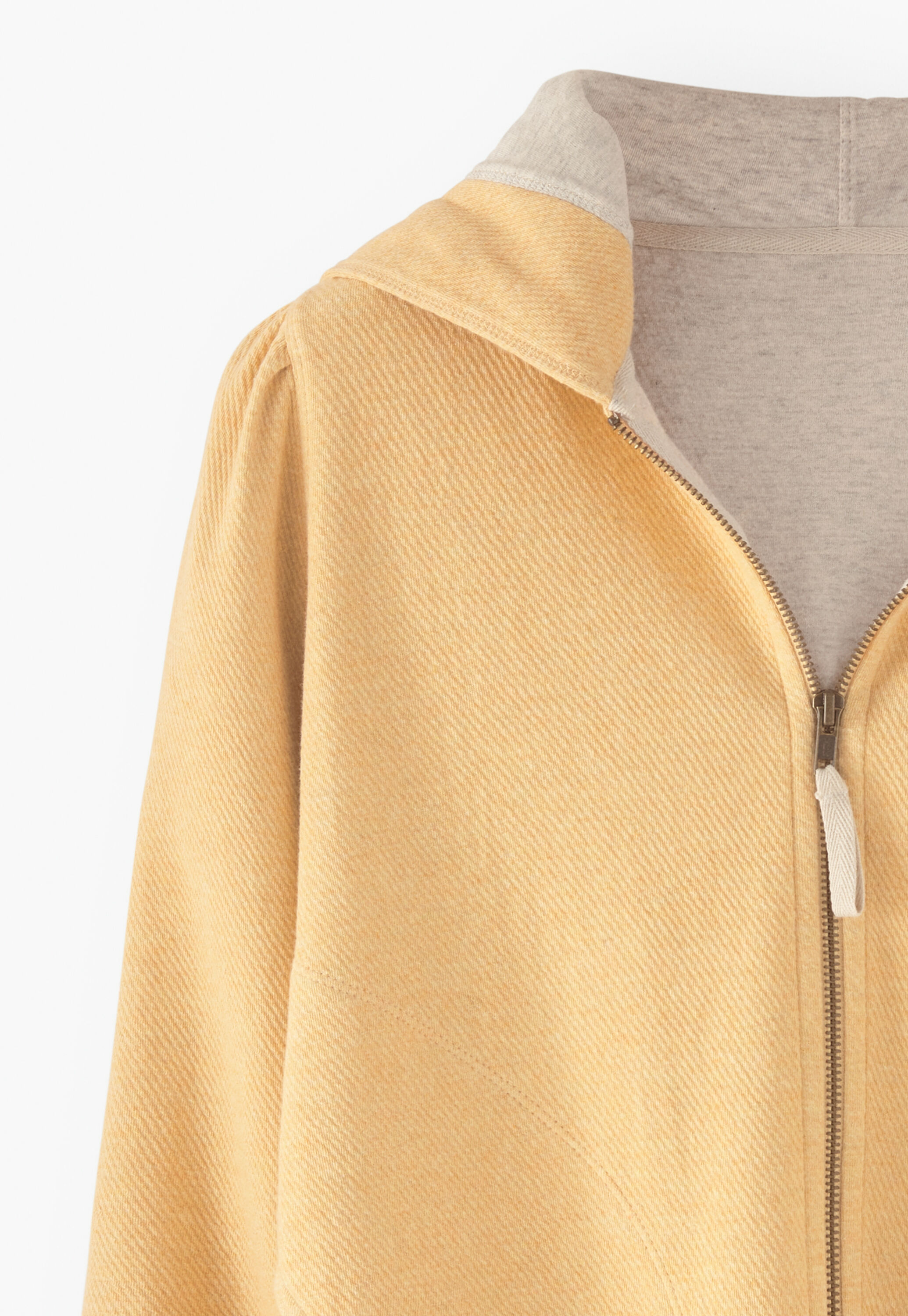 Zip-up hoodie, Orange peach, large