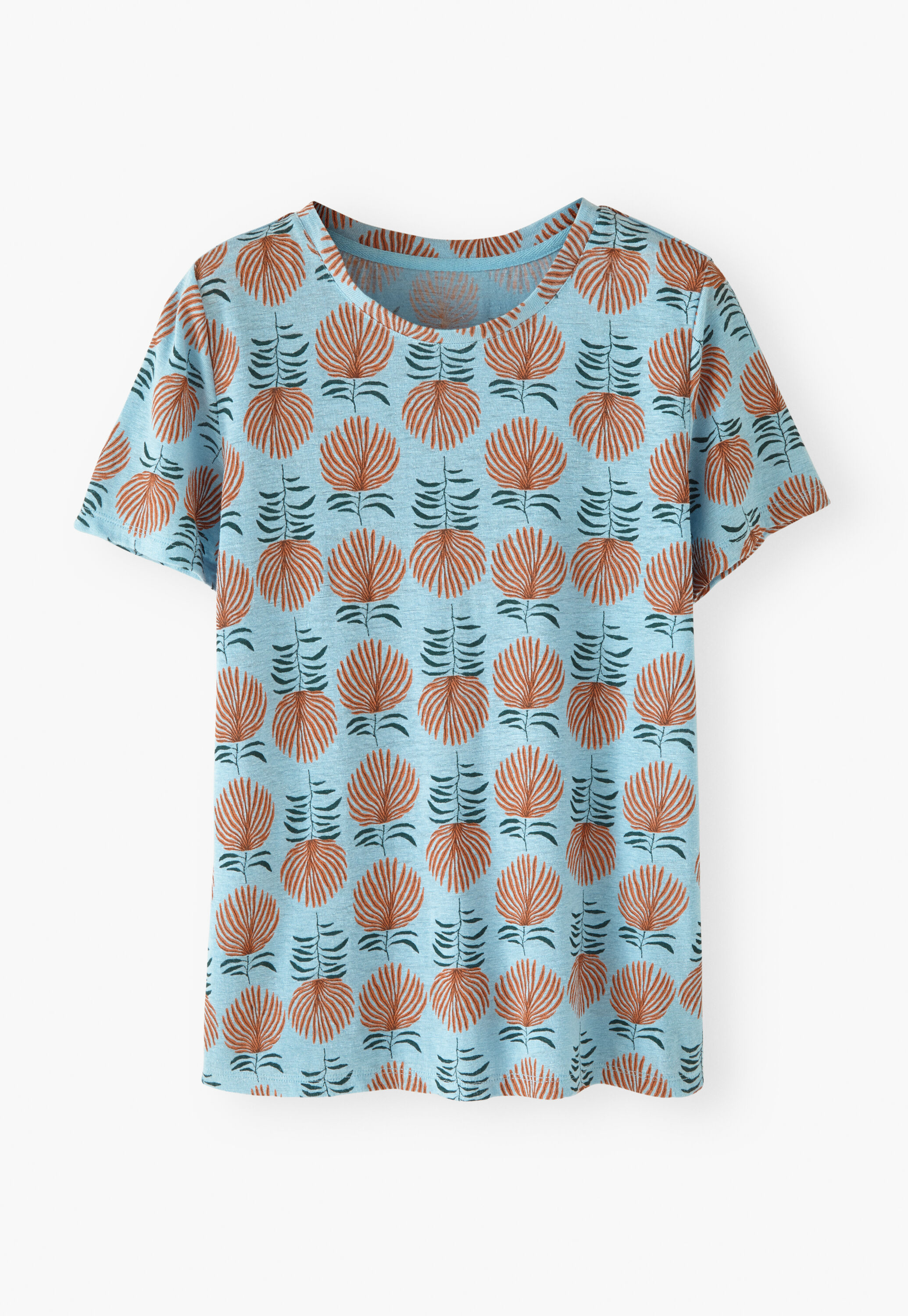 Printed T-shirt, Sky blue, large