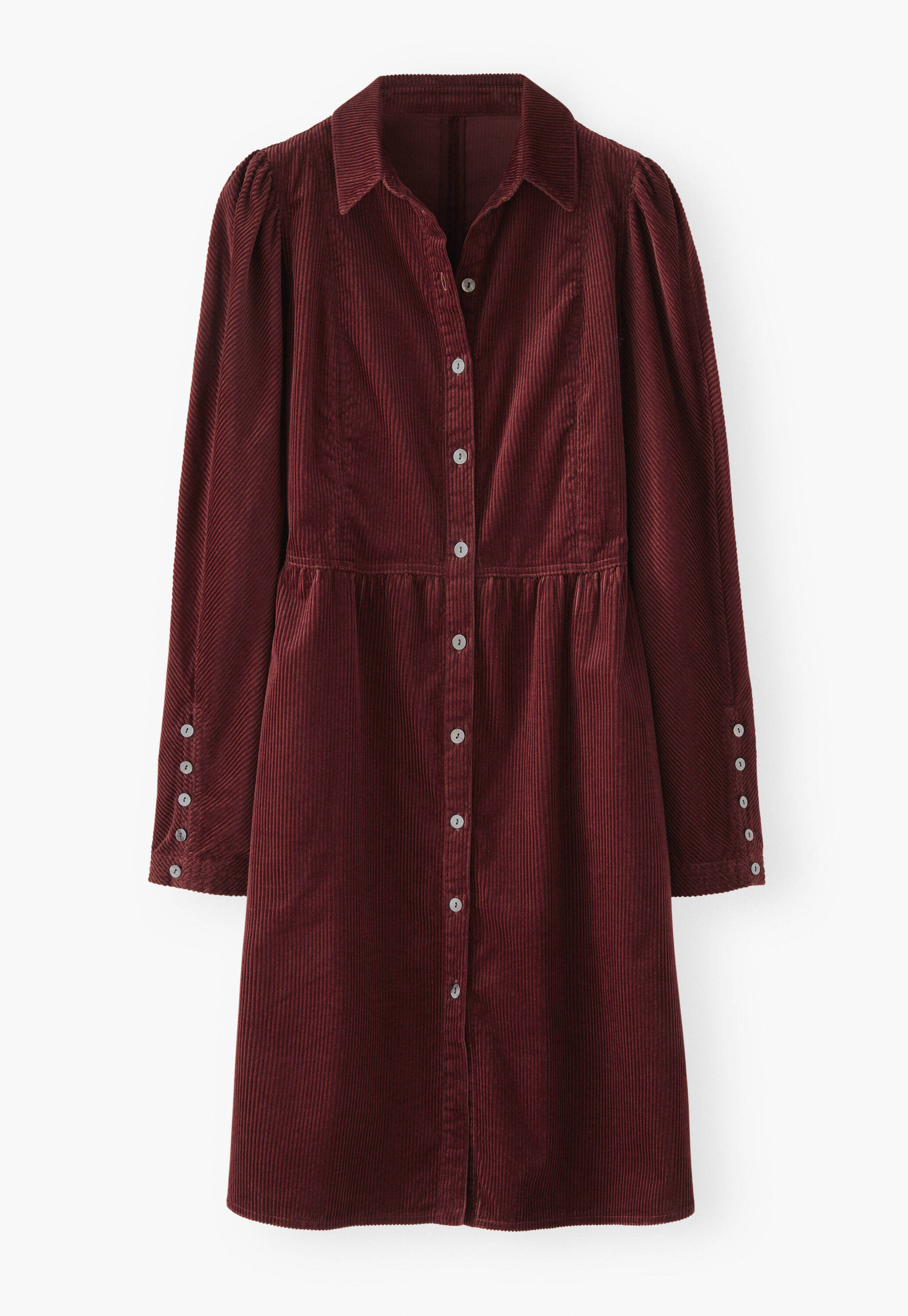 Button-through dress, Maroon, large