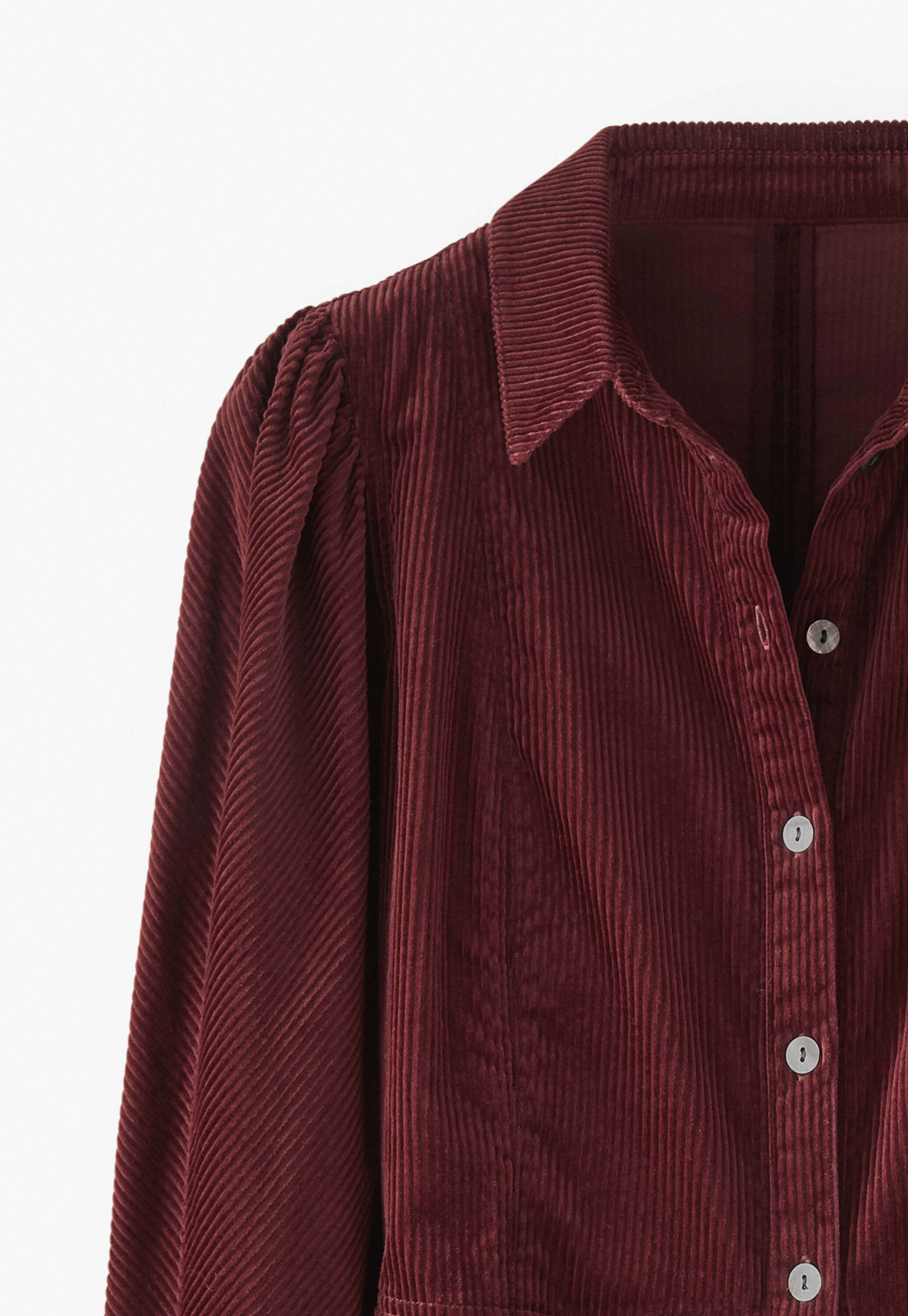 Button-through dress, Maroon, large