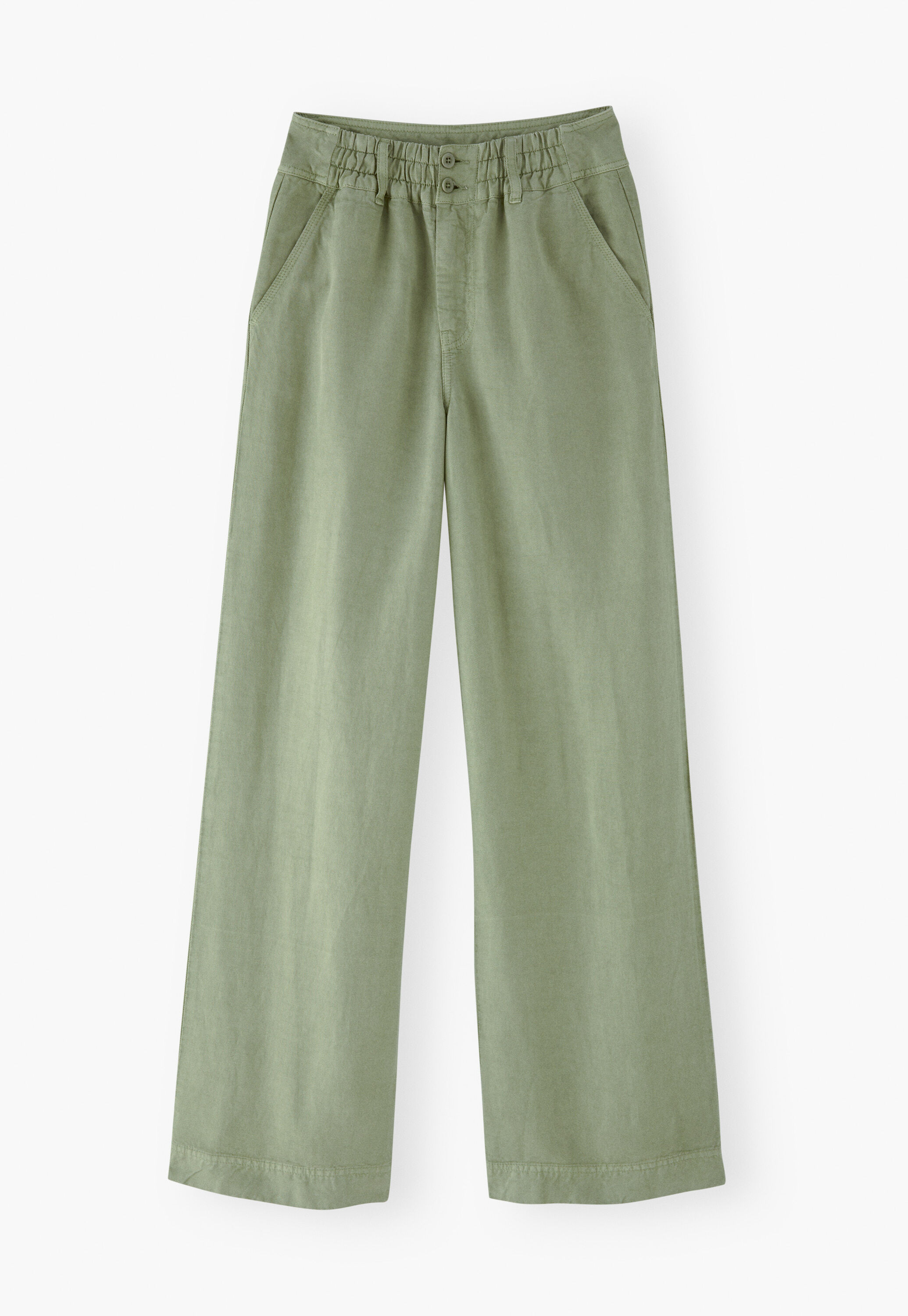 Wide-leg trousers, Pistachio, large