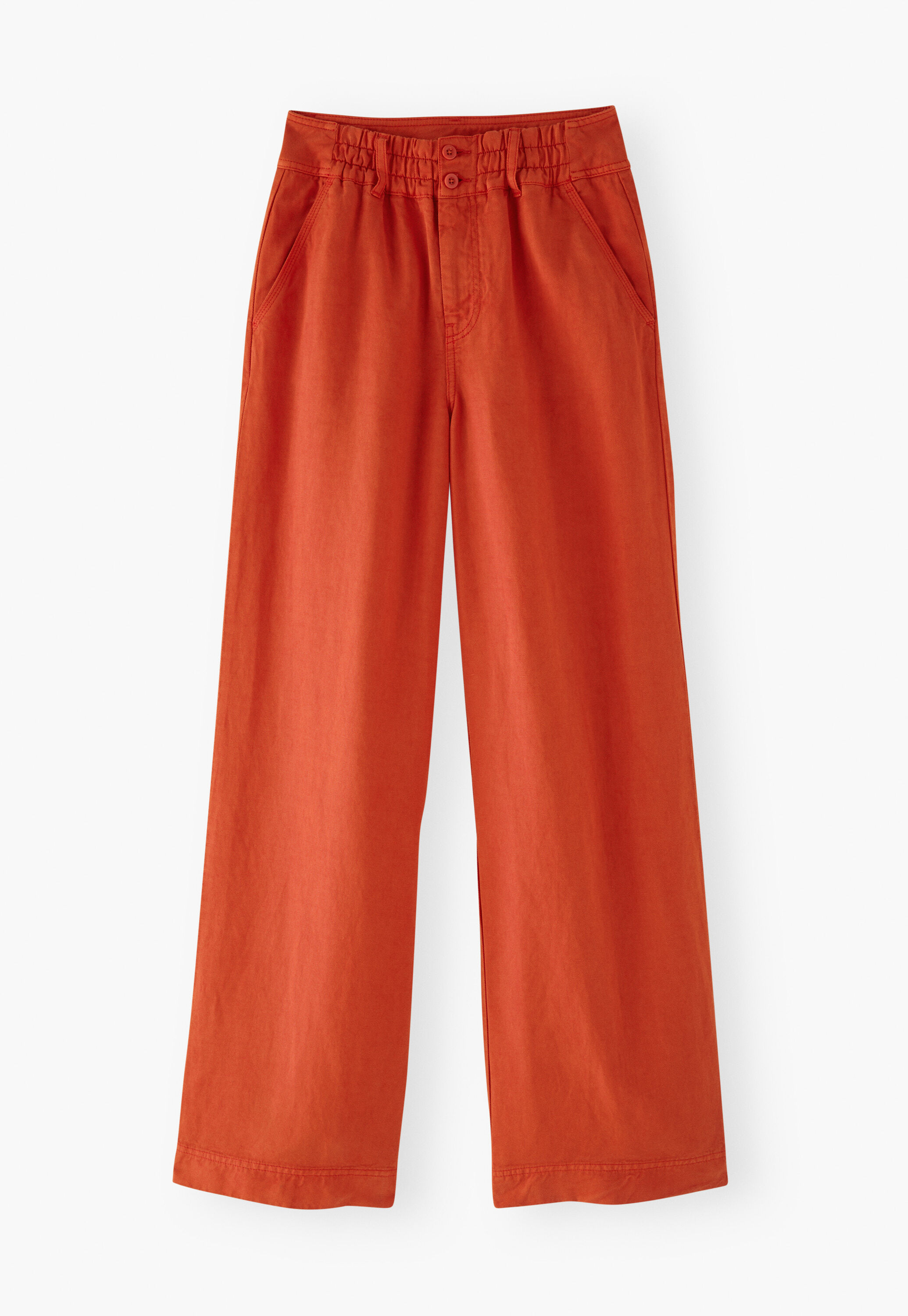 Wide-leg trousers, Vermillion orange, large
