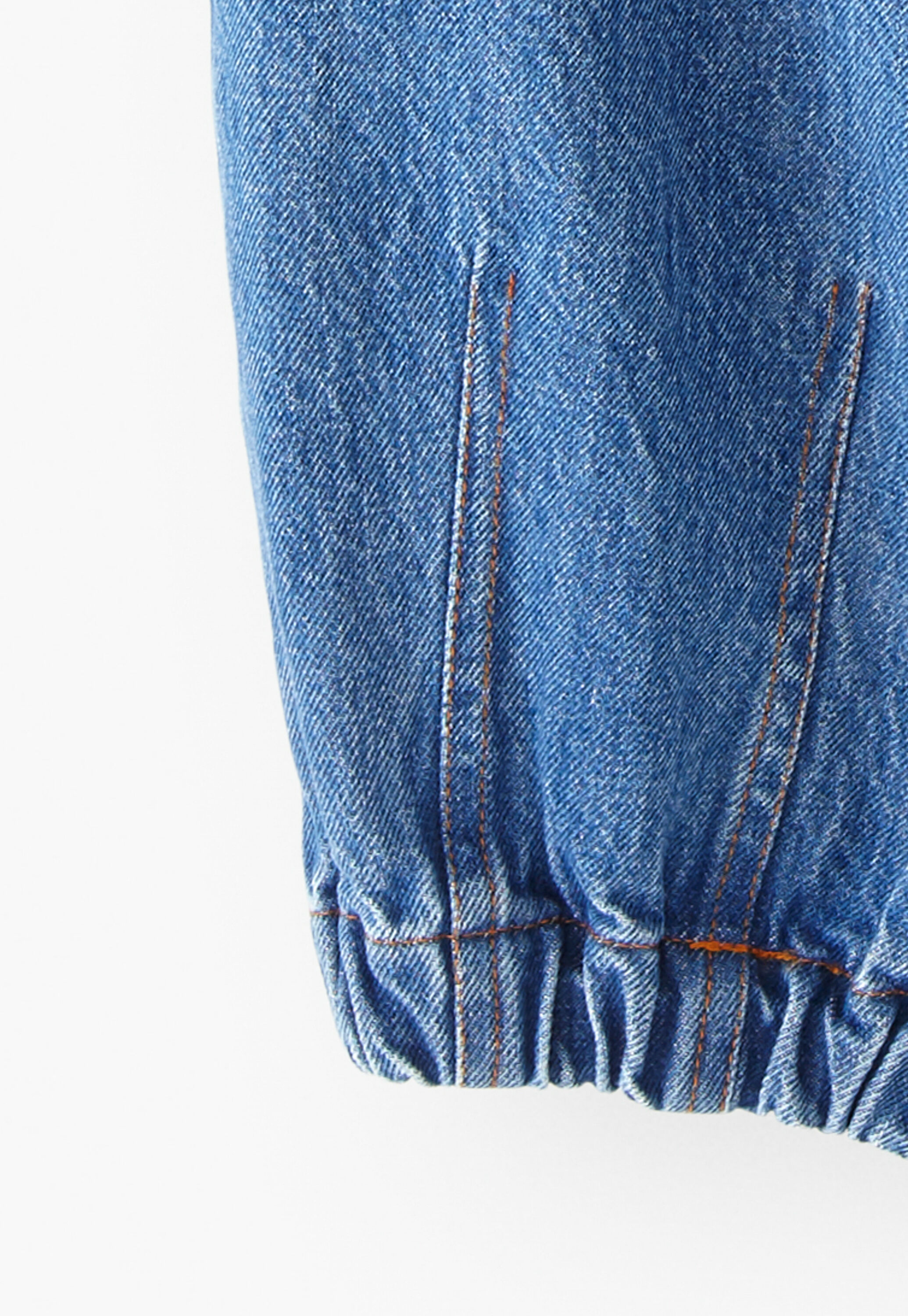 Gathered-cuff jeans