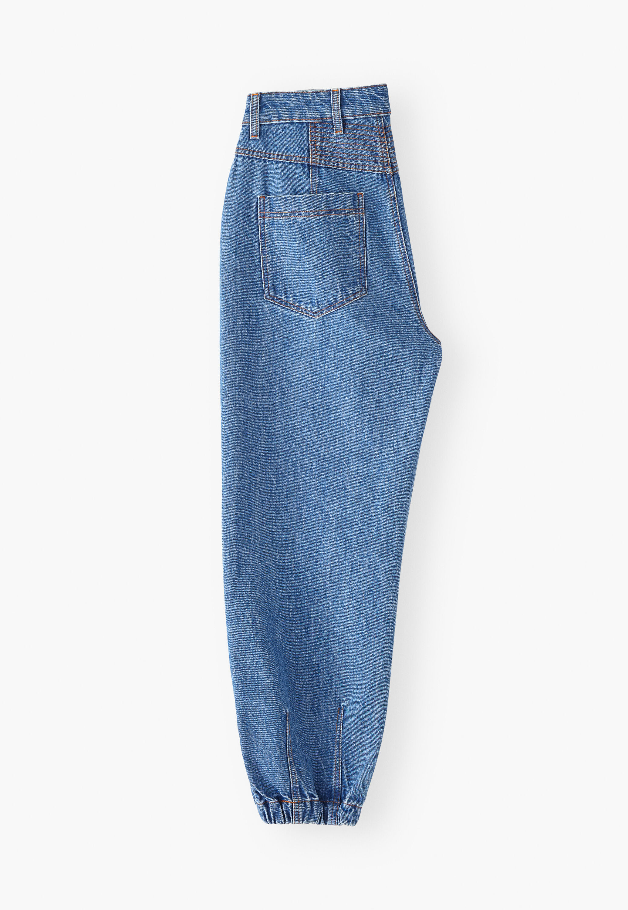 Gathered-cuff jeans