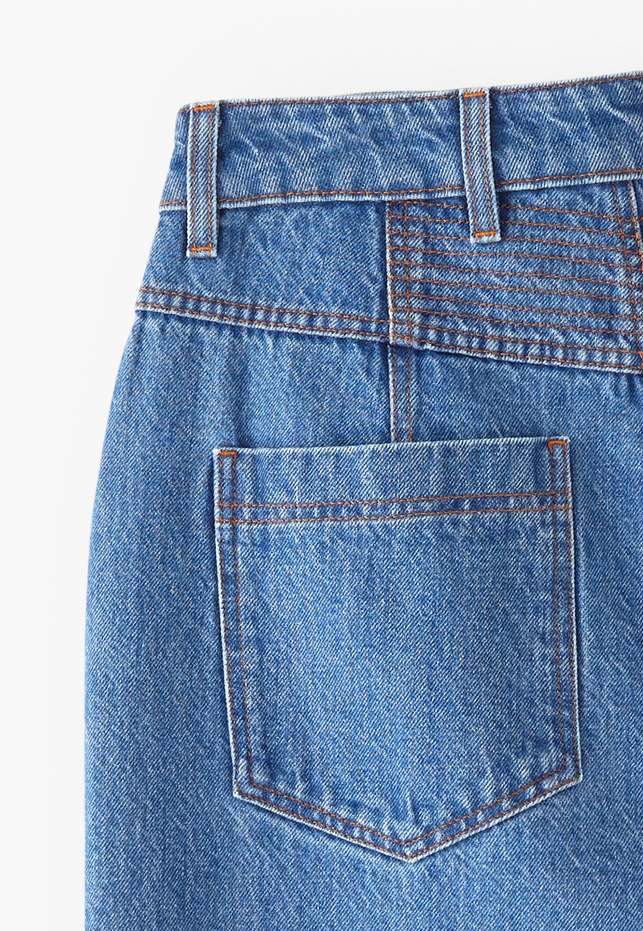 Gathered-cuff jeans