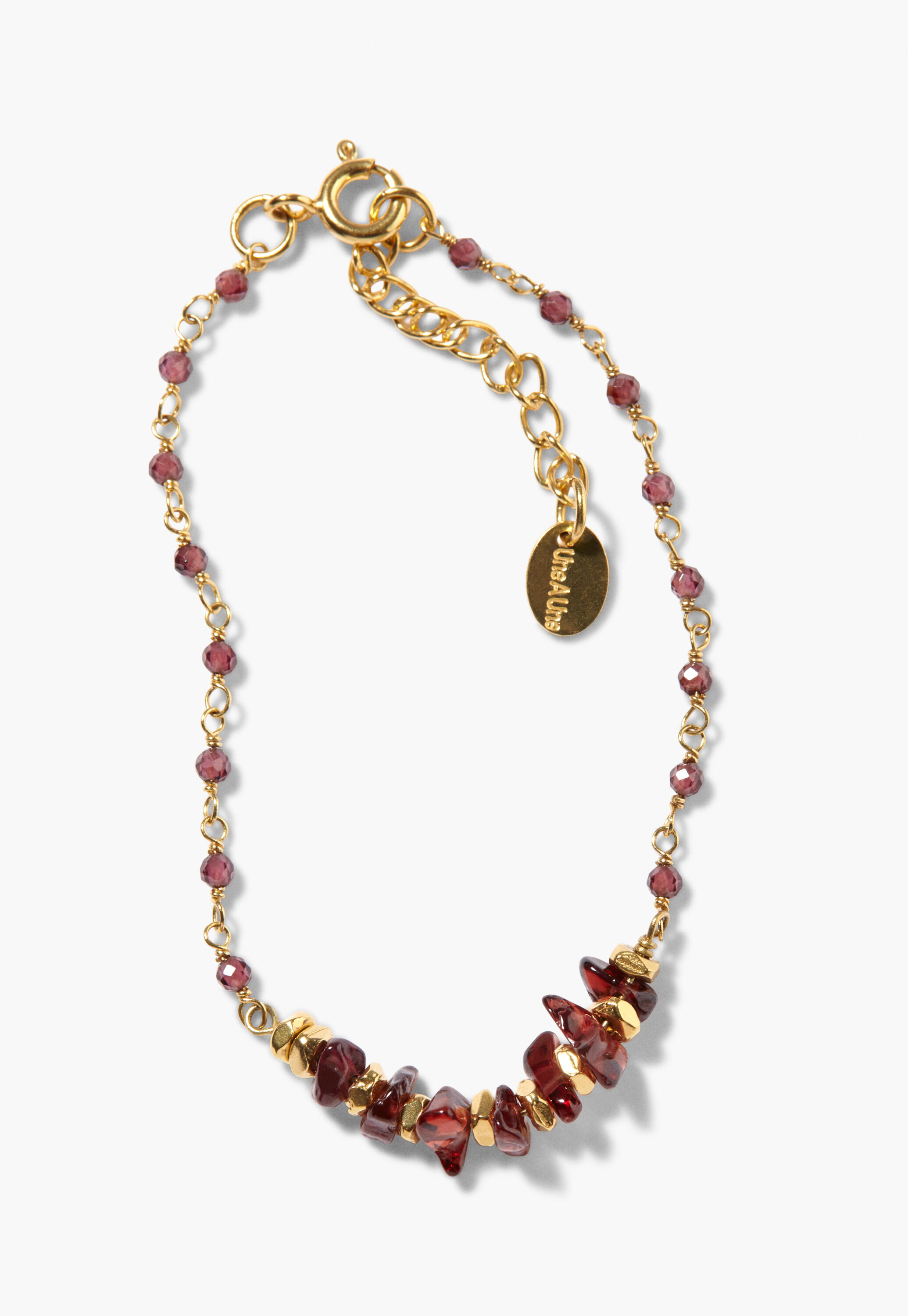 Garnet beaded bracelet
