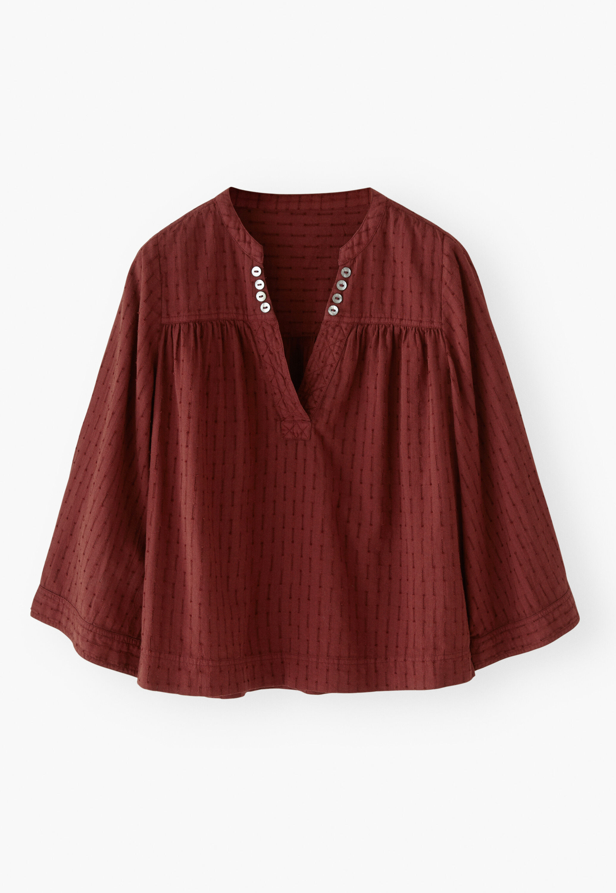 Notch-neck top