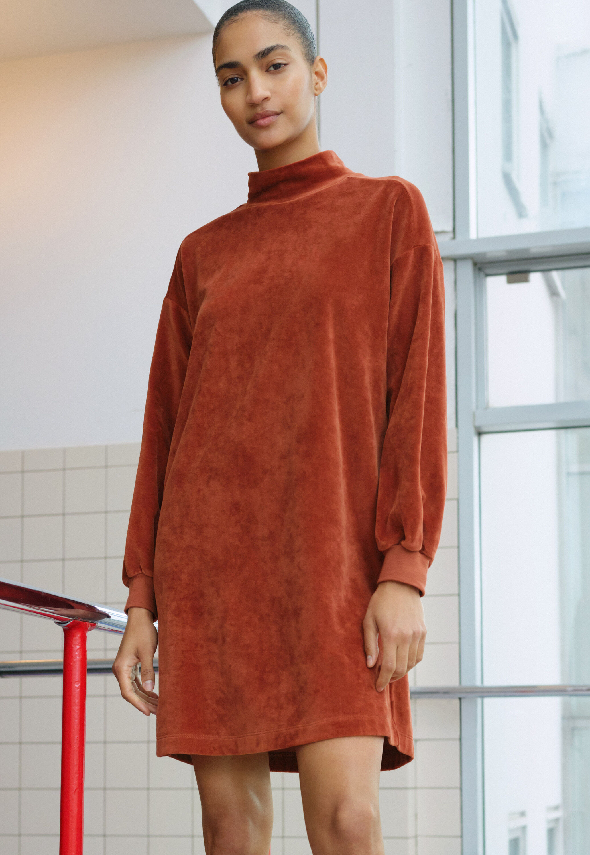Jersey sweatshirt dress