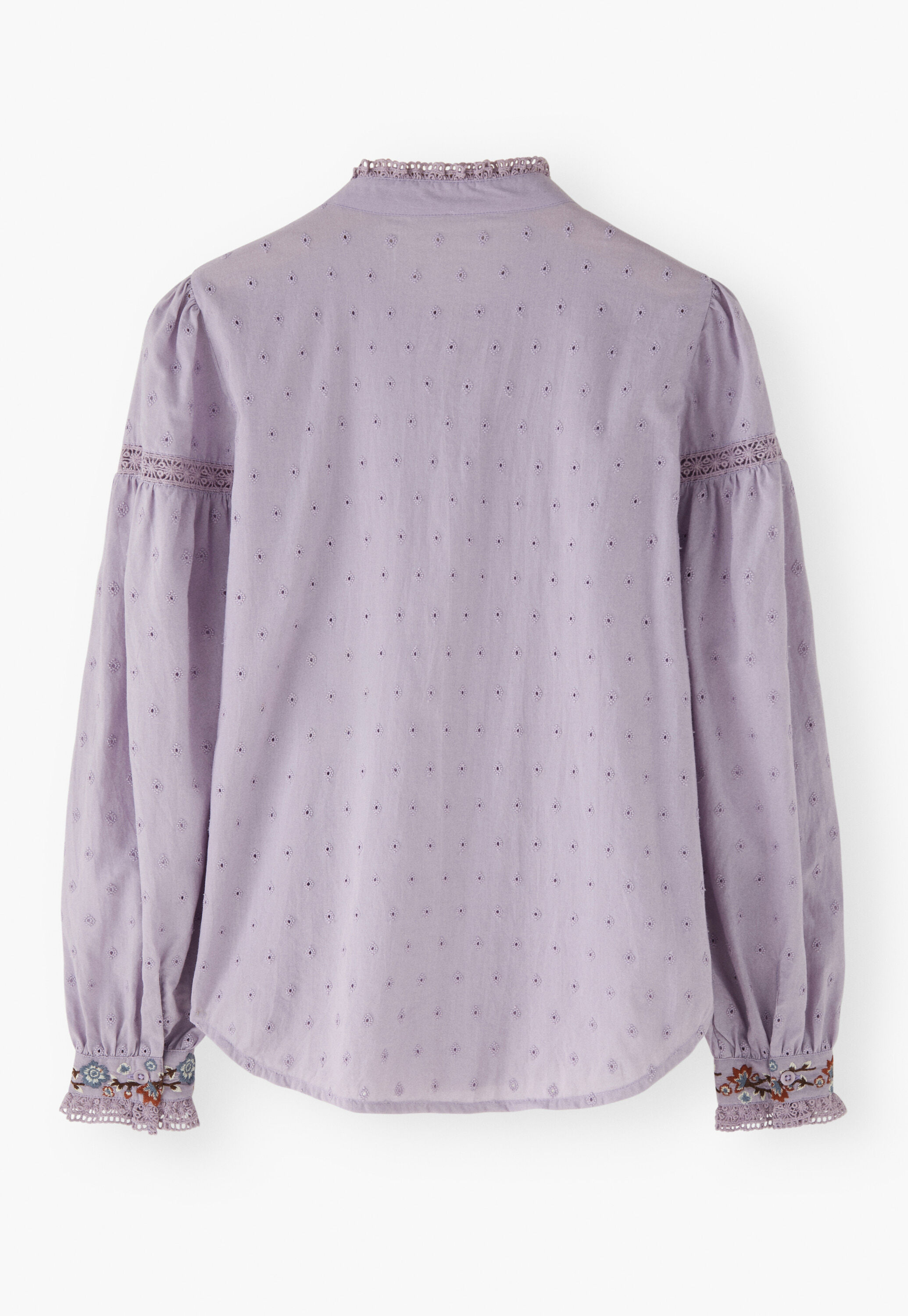 Embroidered broderie blouse