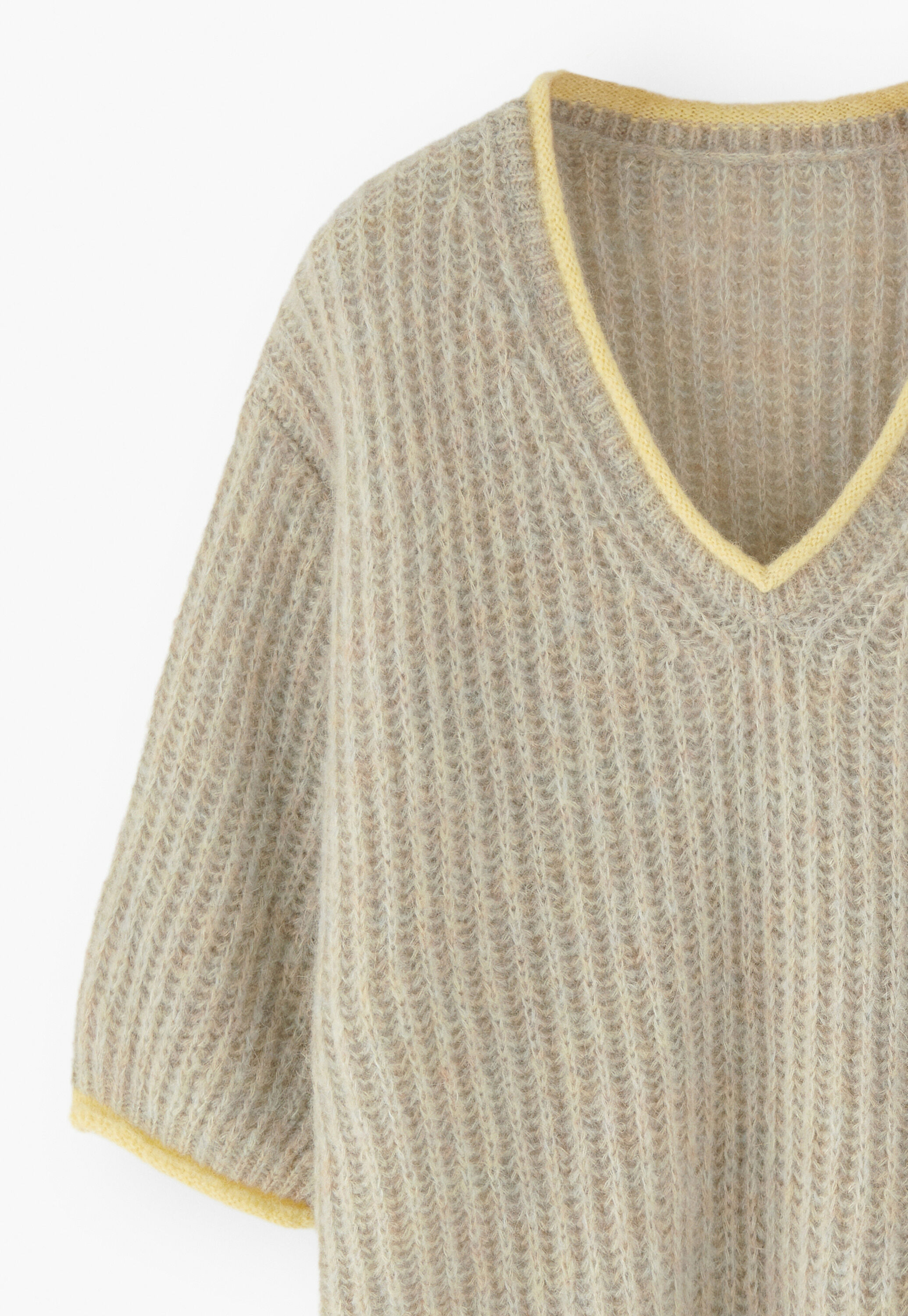 Ribbed v-neck sweater