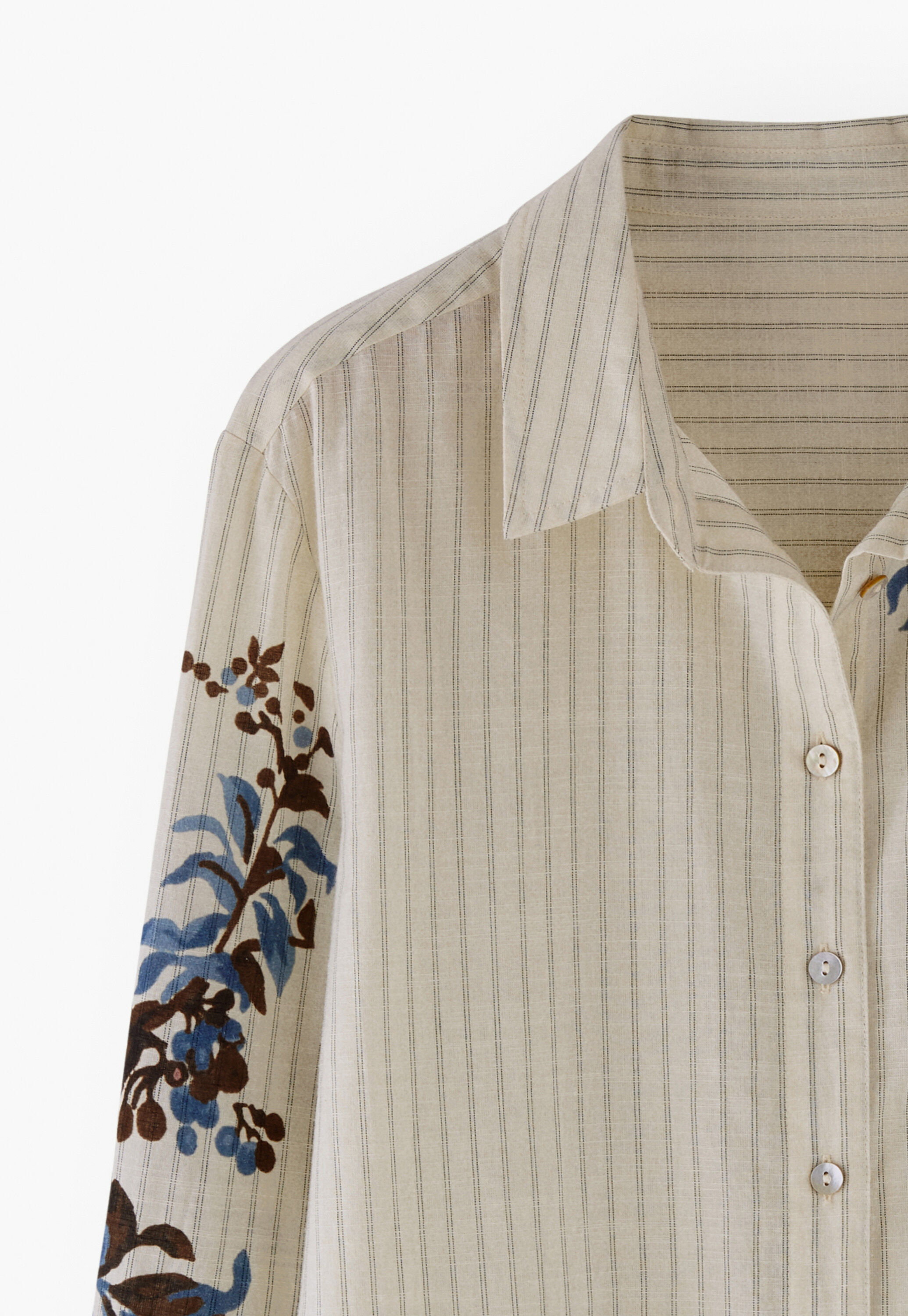 Printed stripe blouse