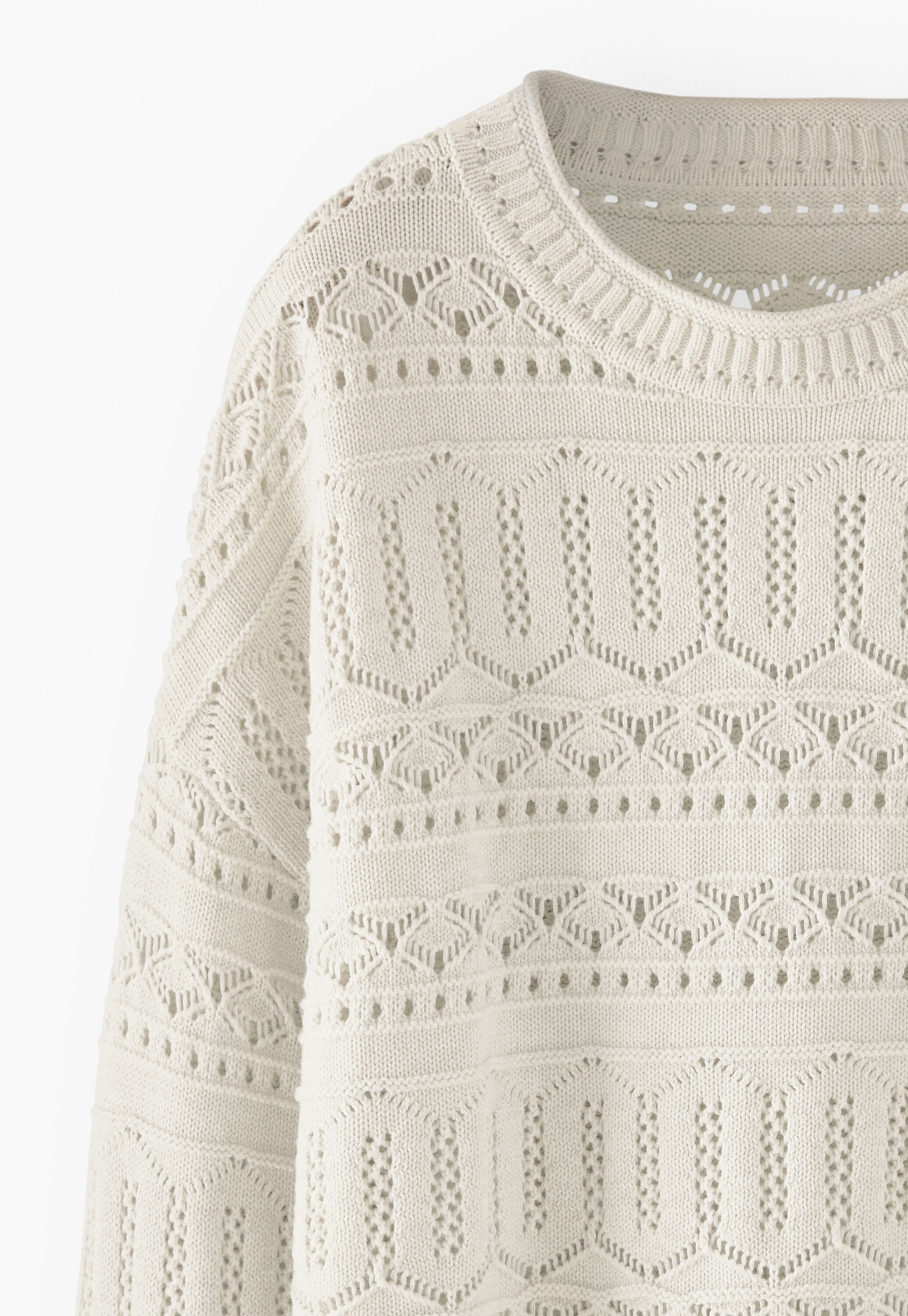 Pointelle sweater