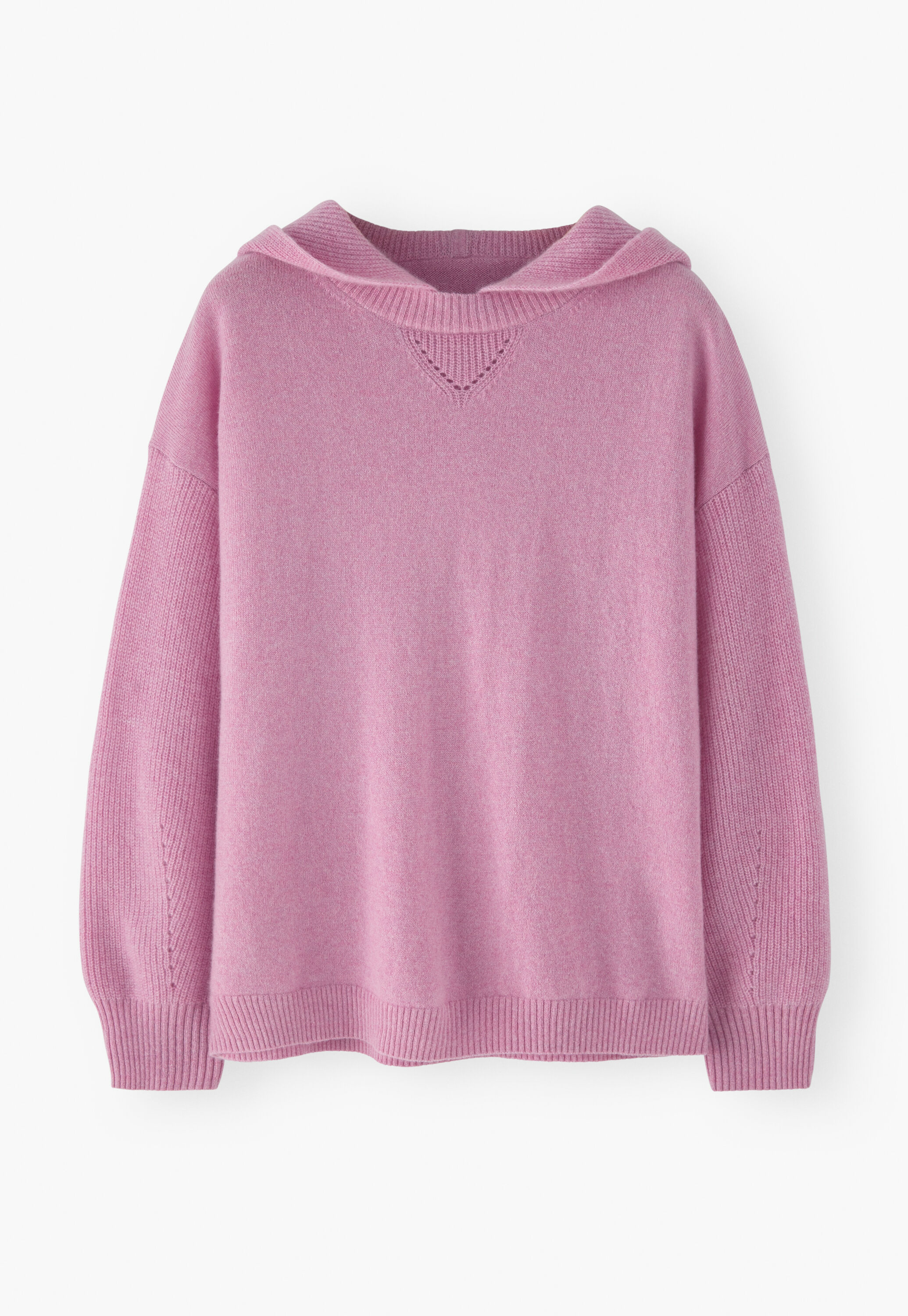 Rib-sleeve hoodie