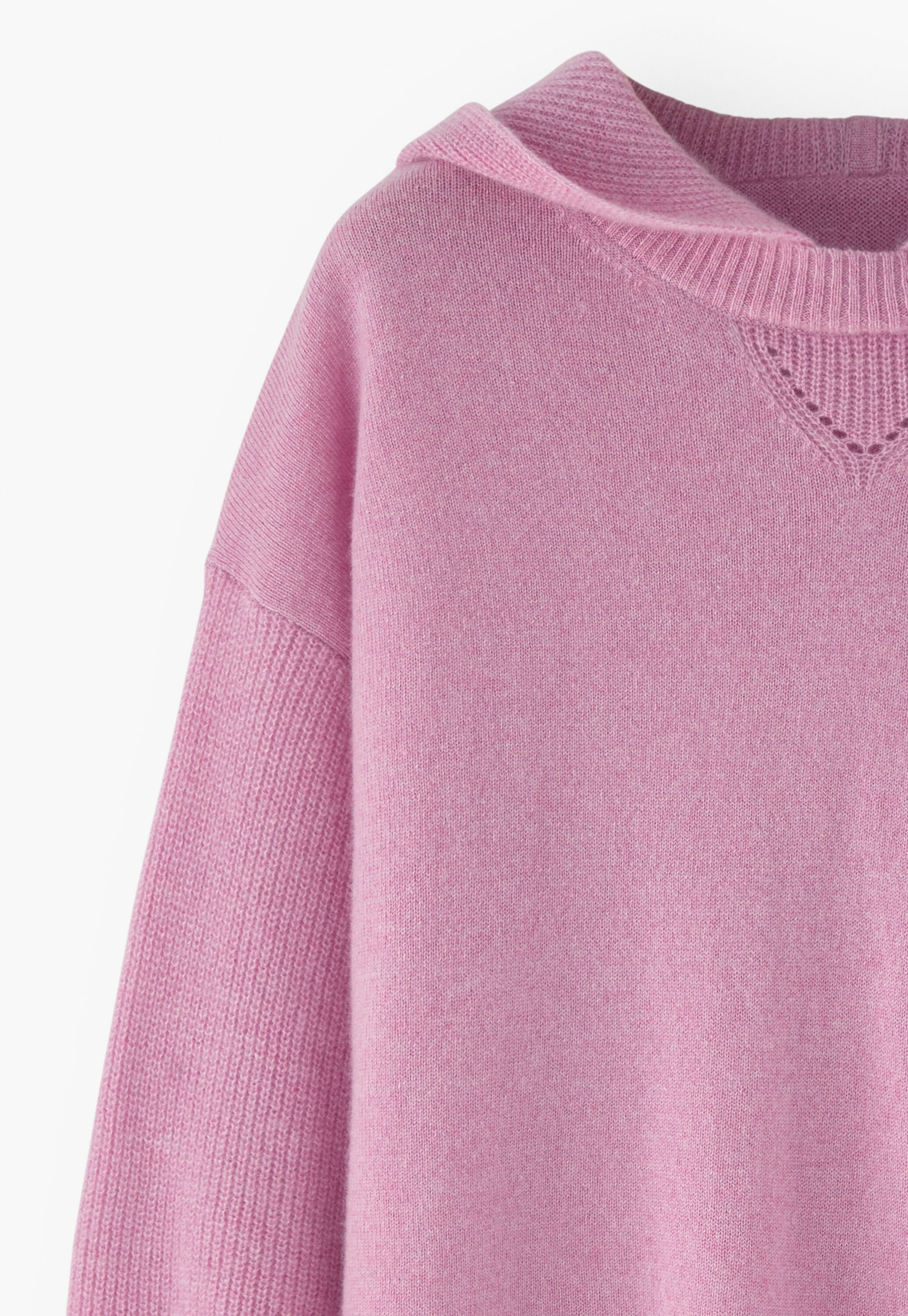Rib-sleeve hoodie