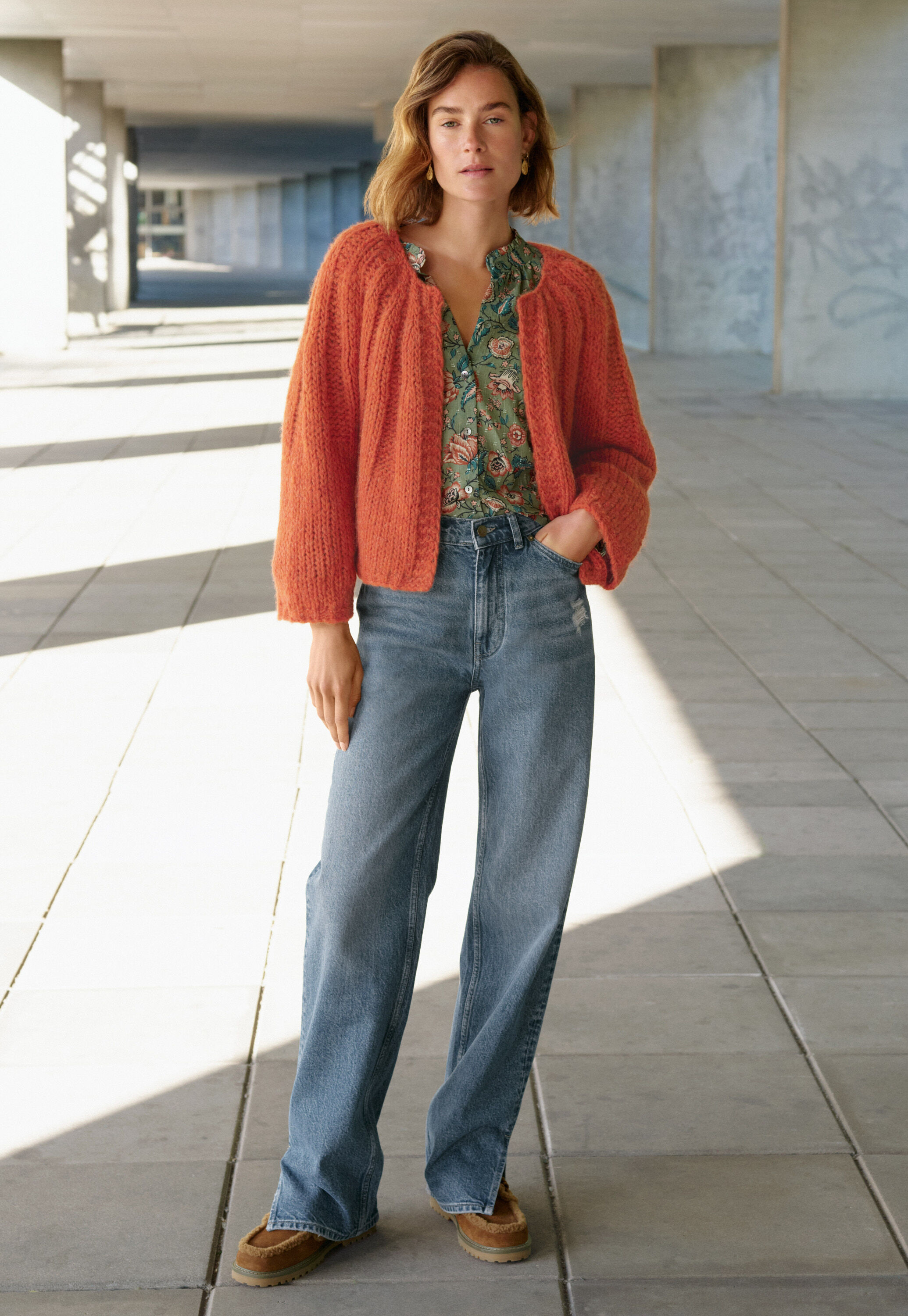 Hand-knit cardigan