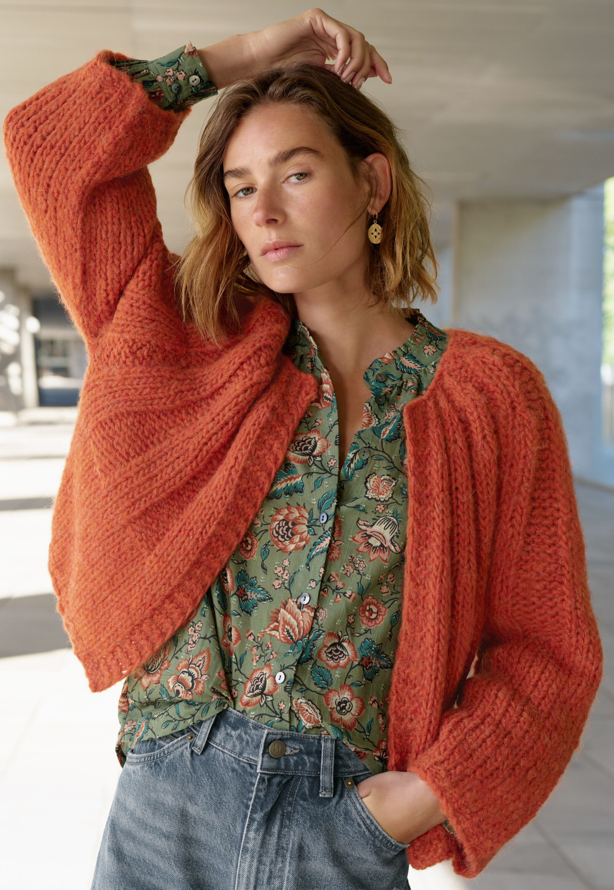 Hand-knit cardigan