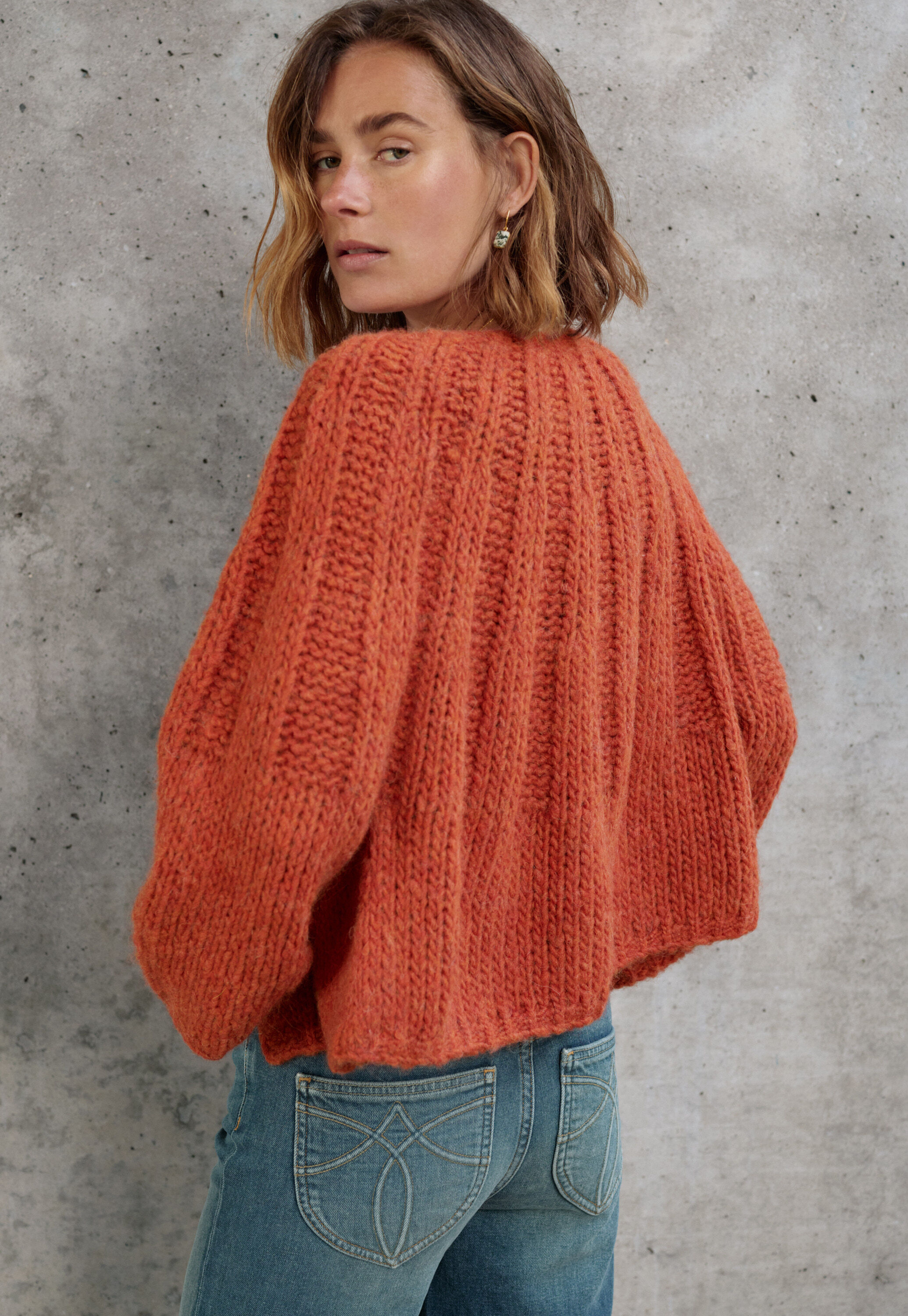 Hand-knit cardigan