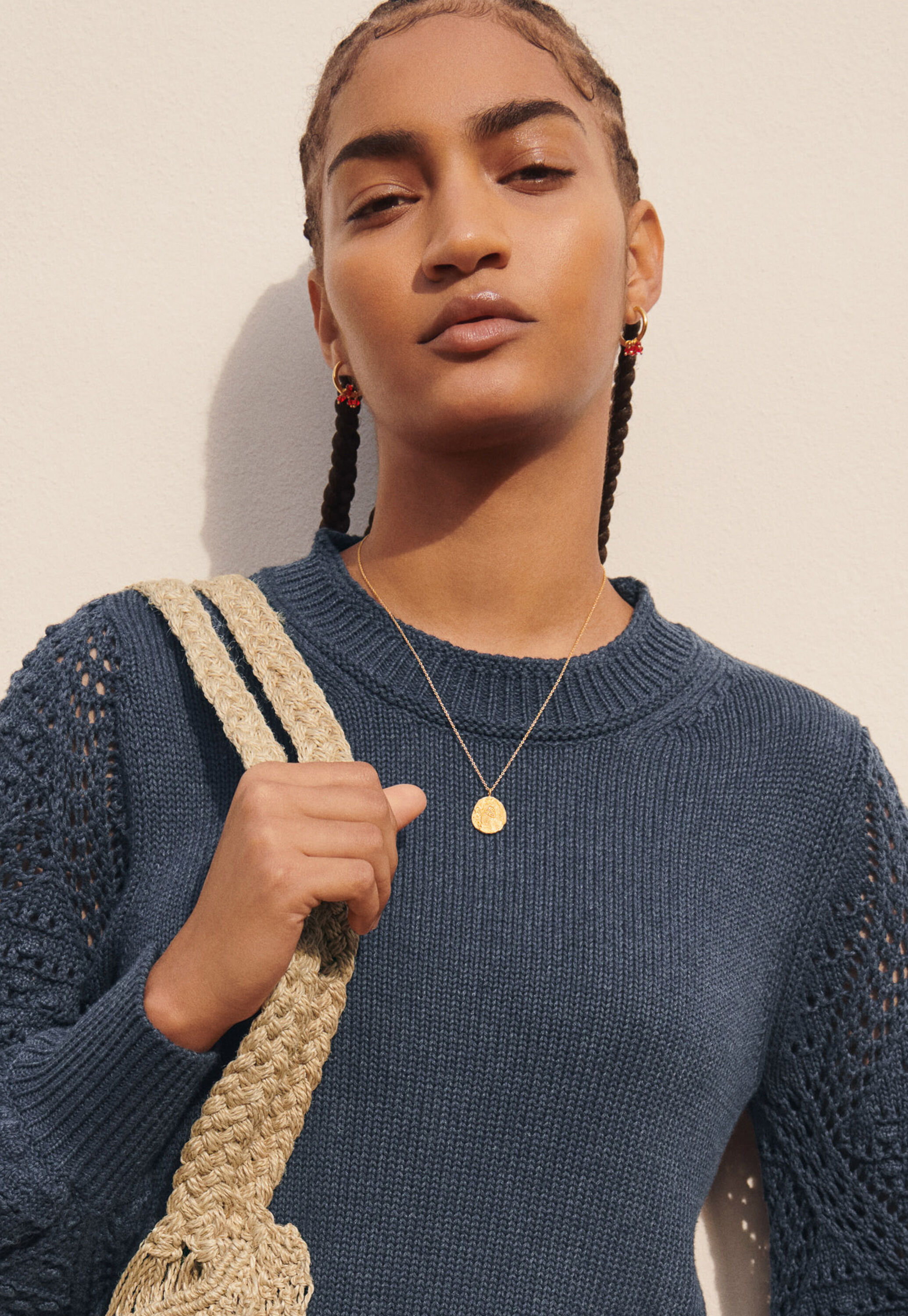 Crochet-stitch sweater