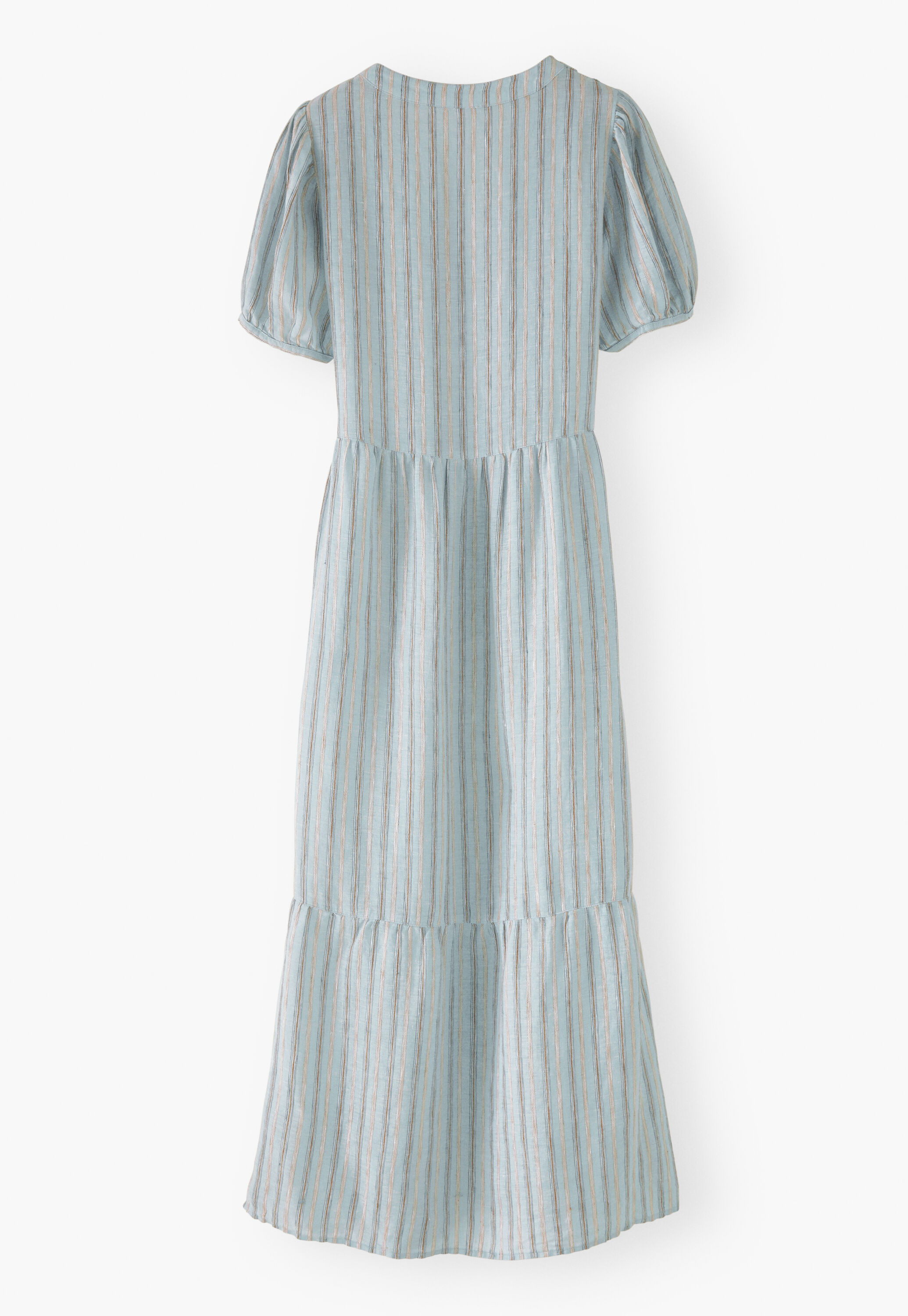 Striped button-through dress