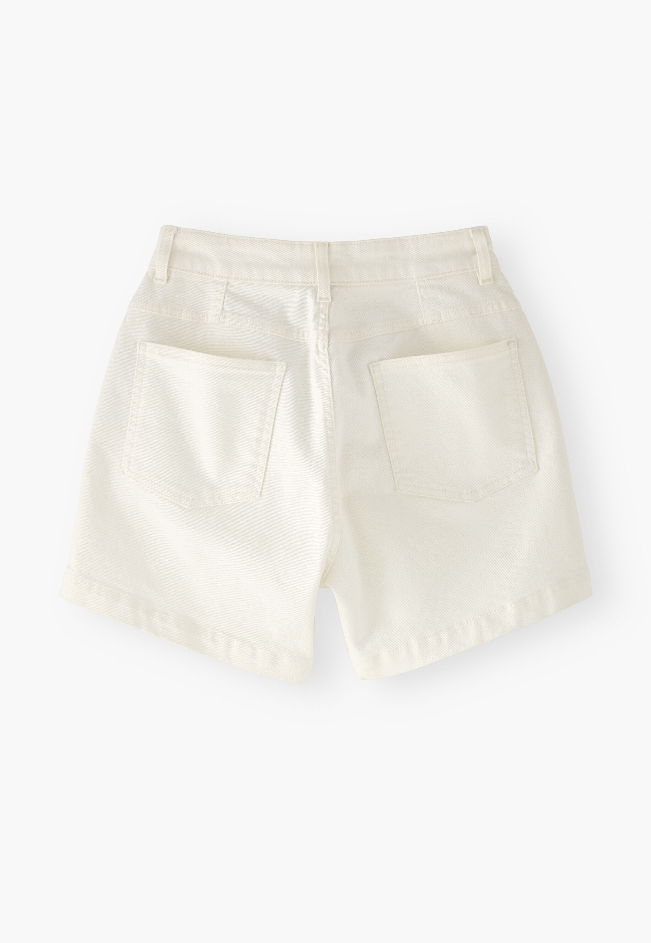 White denim shorts