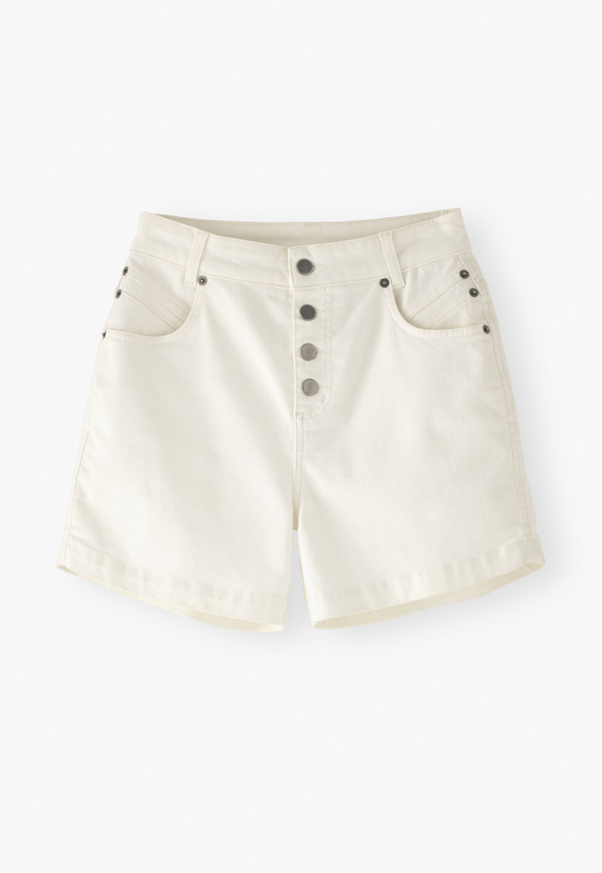 White denim shorts