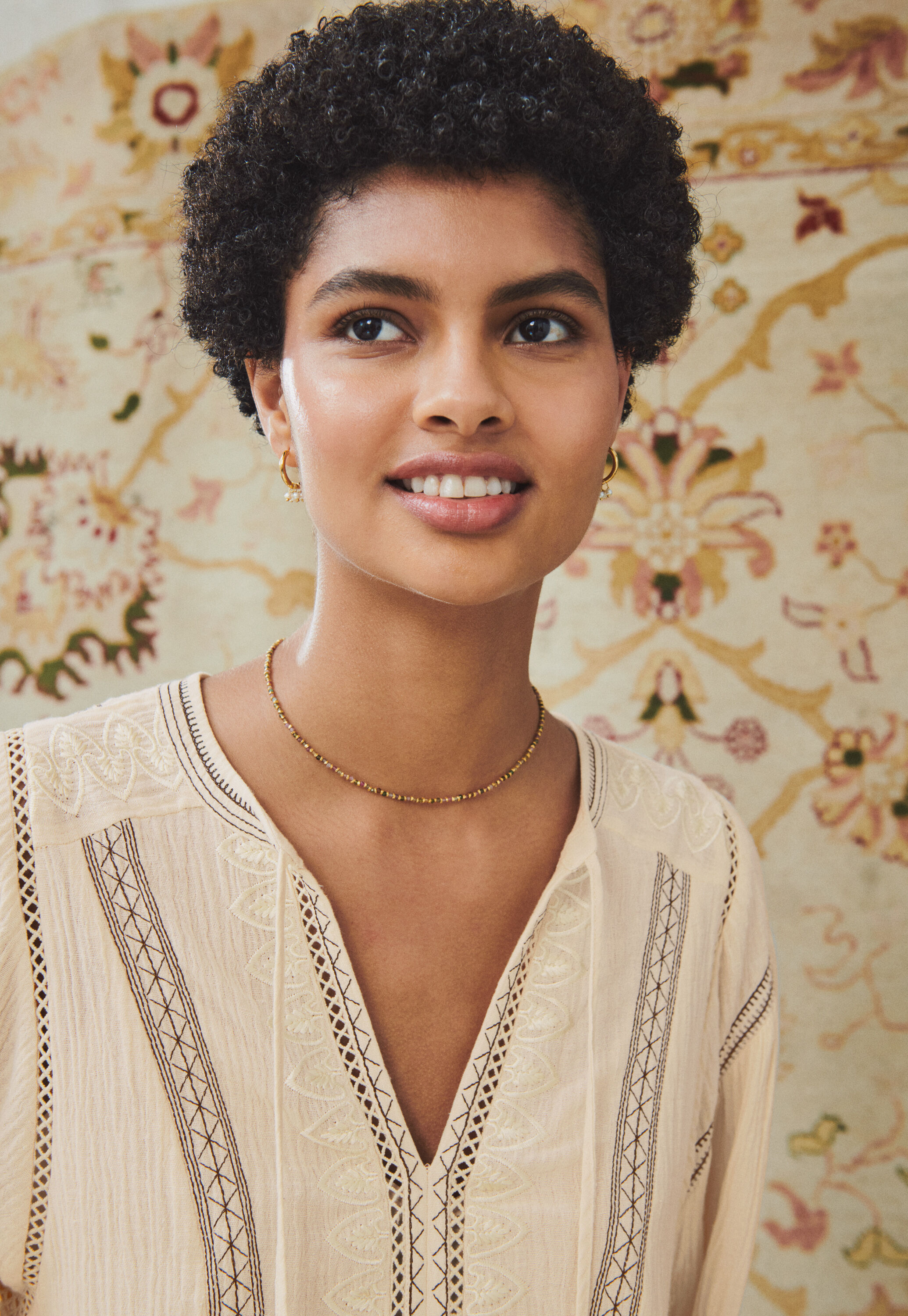 Notch-neck dress