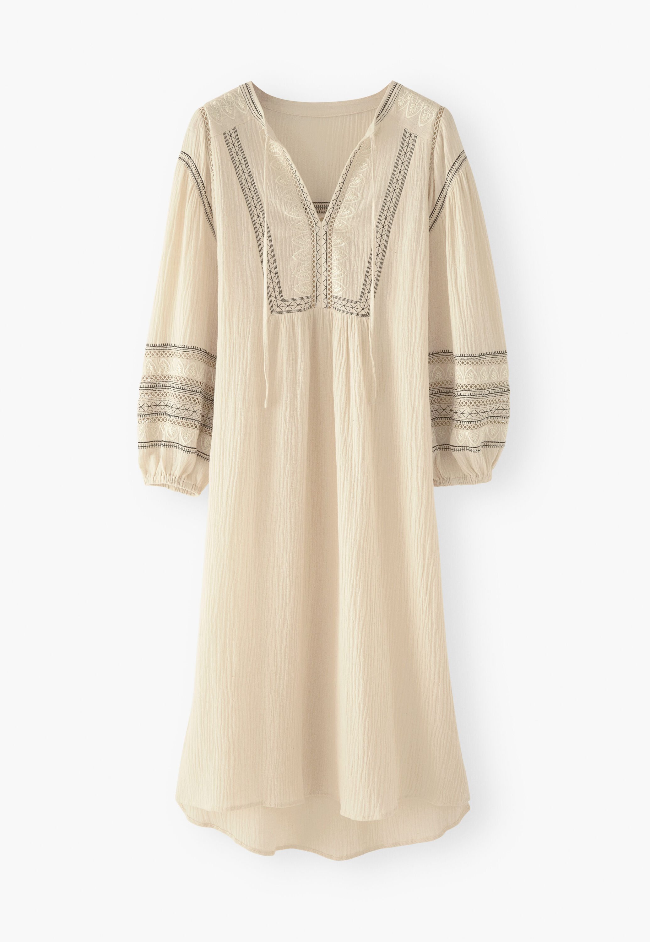 Notch-neck dress