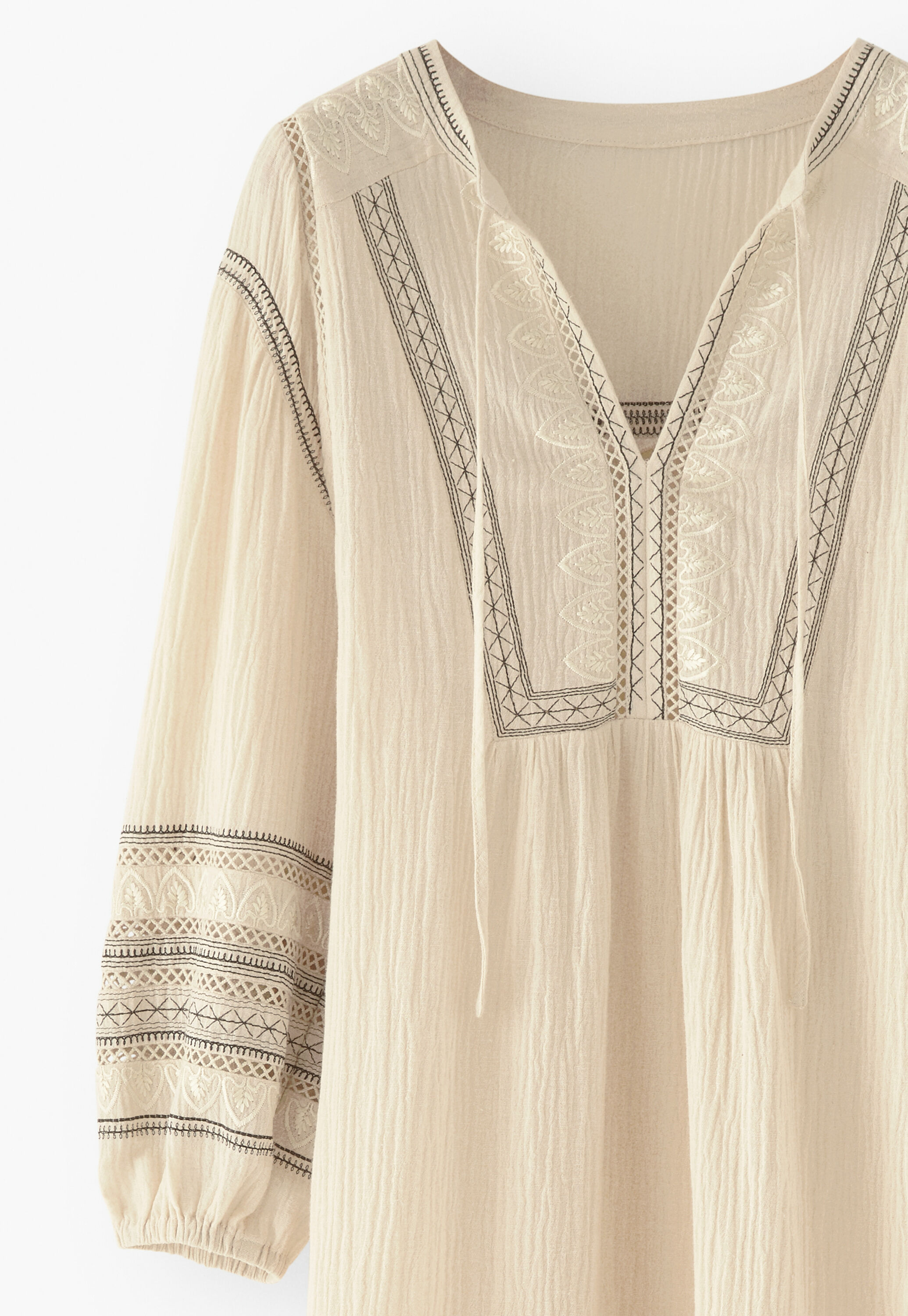 Notch-neck dress