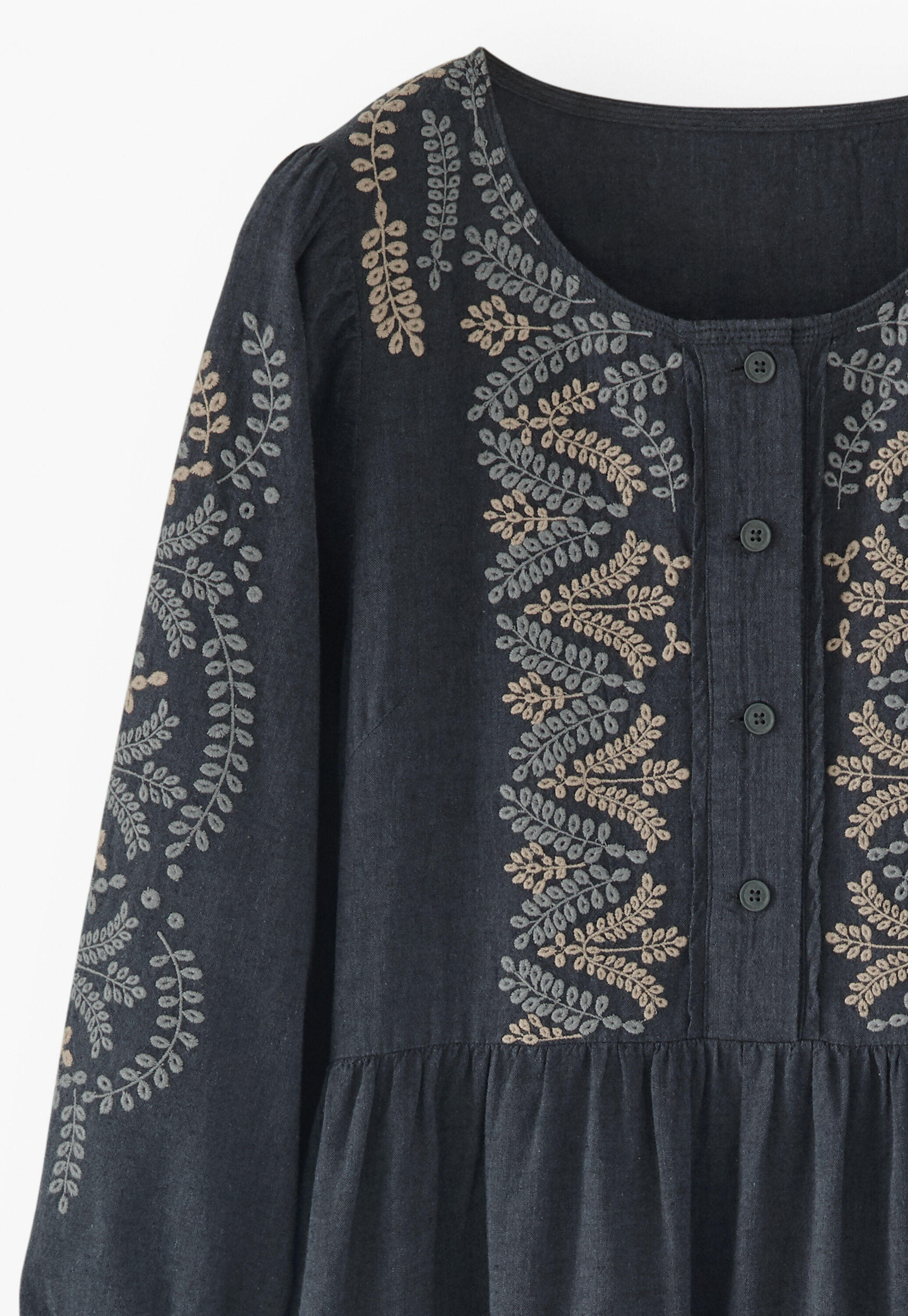 Tiered embroidered dress
