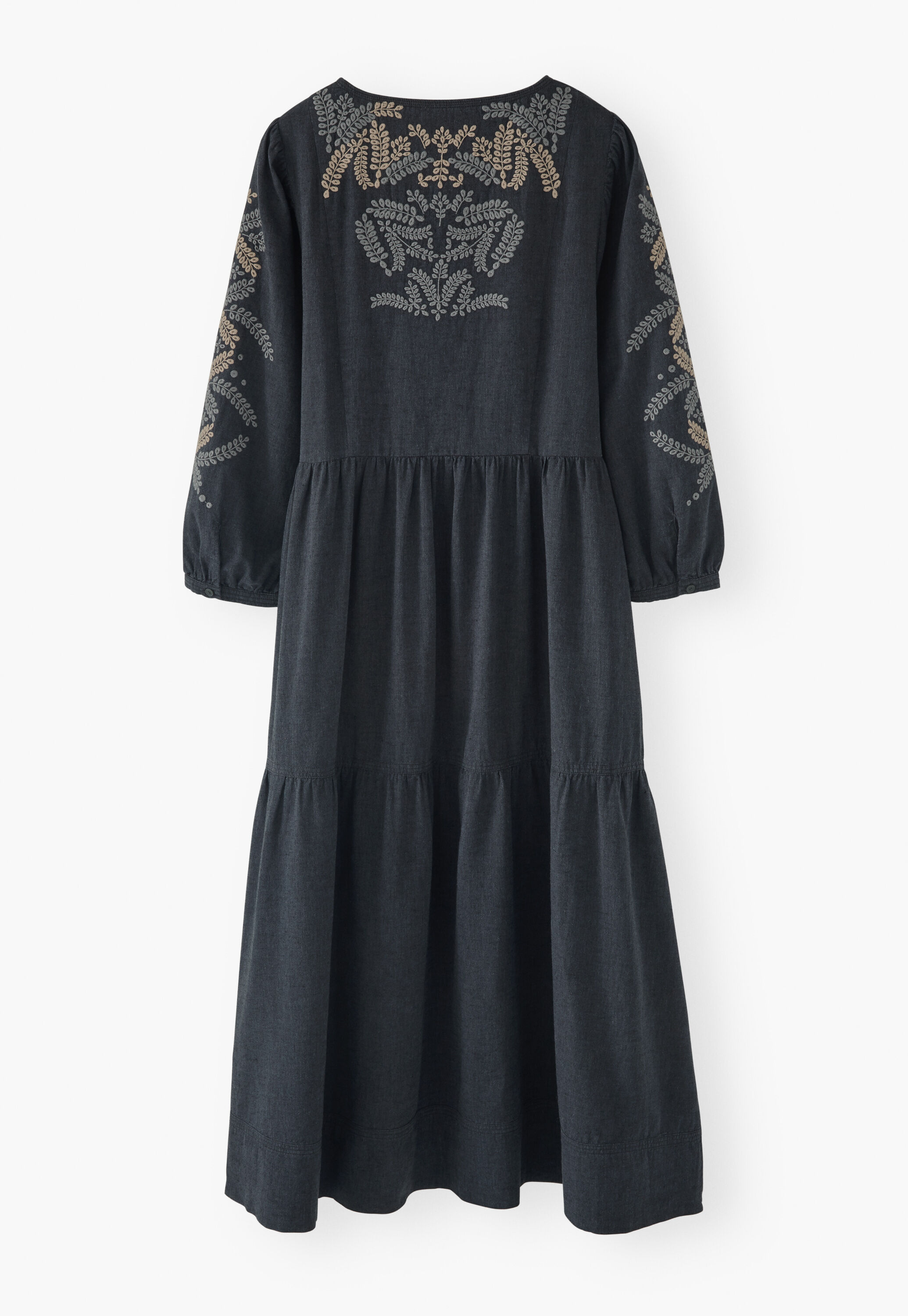 Tiered embroidered dress