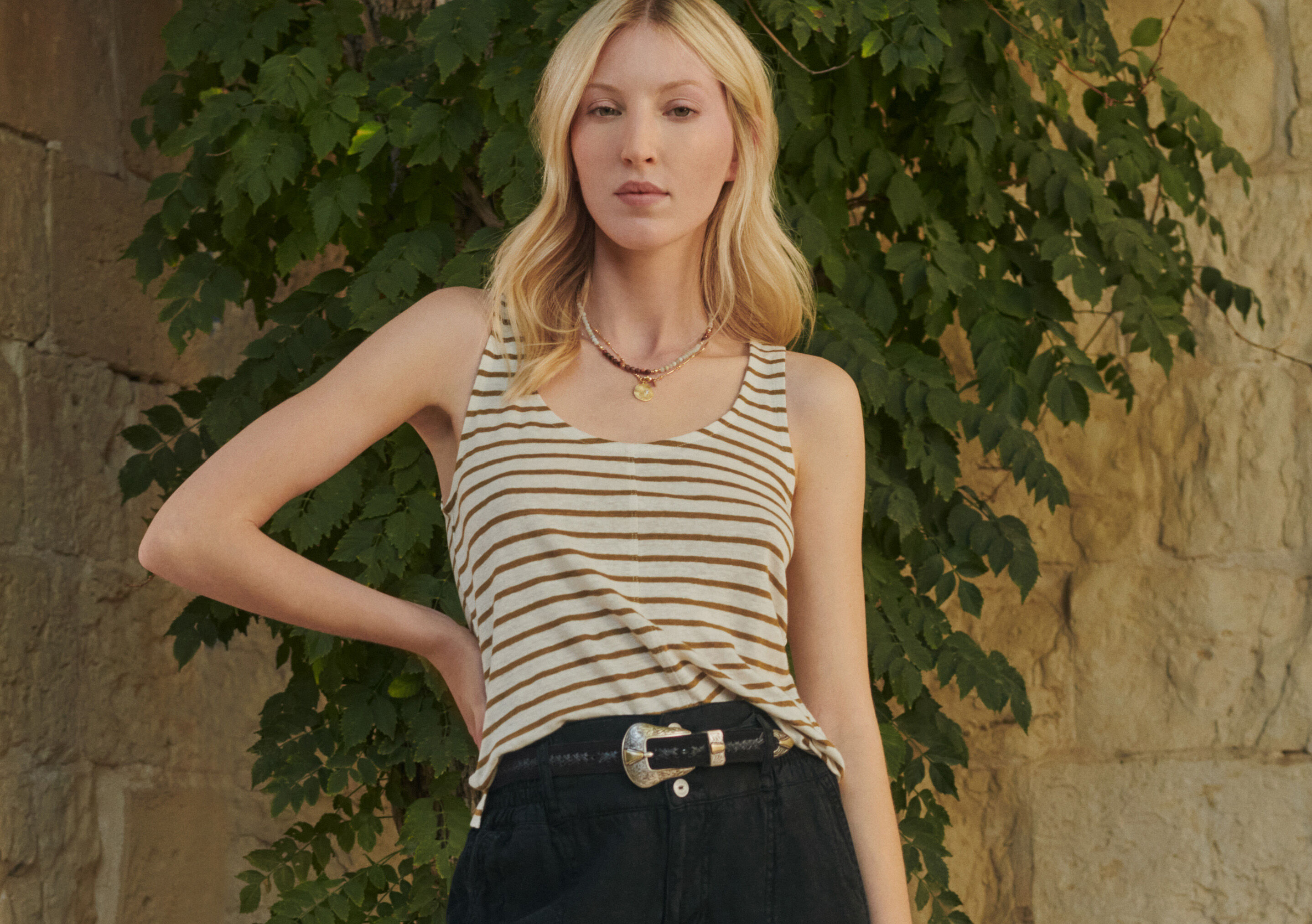 Striped vest