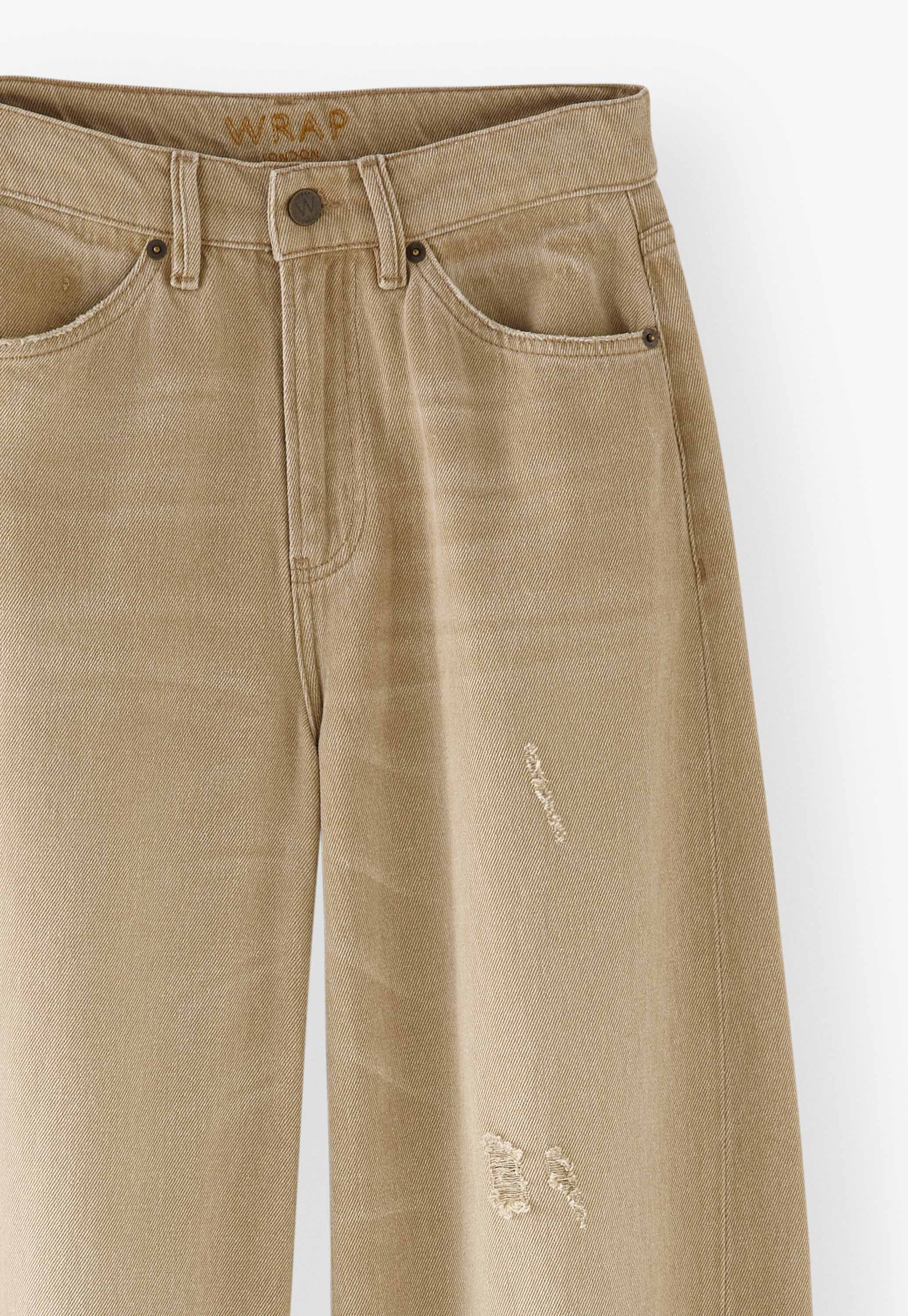 Mid-rise wide-leg jeans