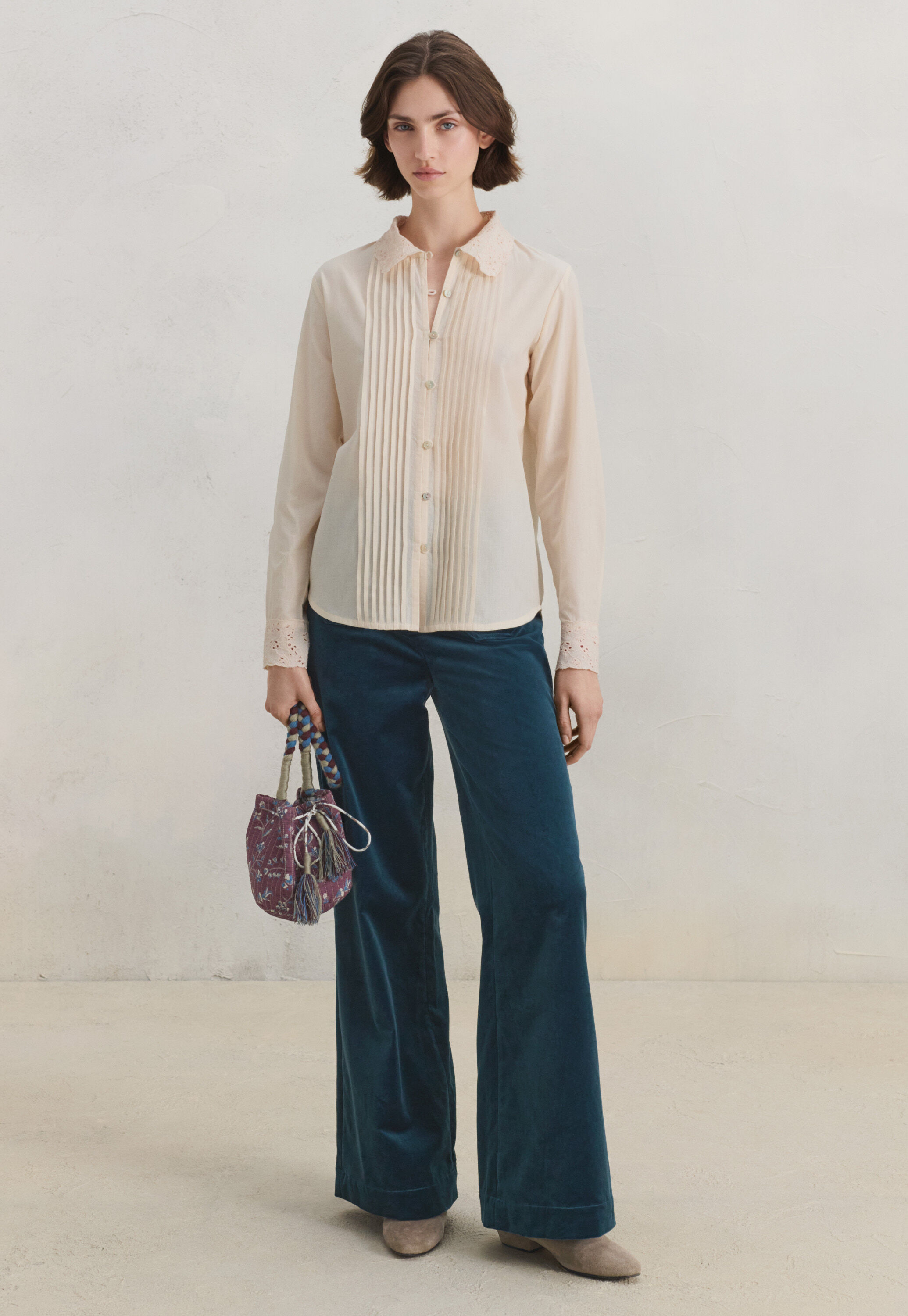 Pleated blouse