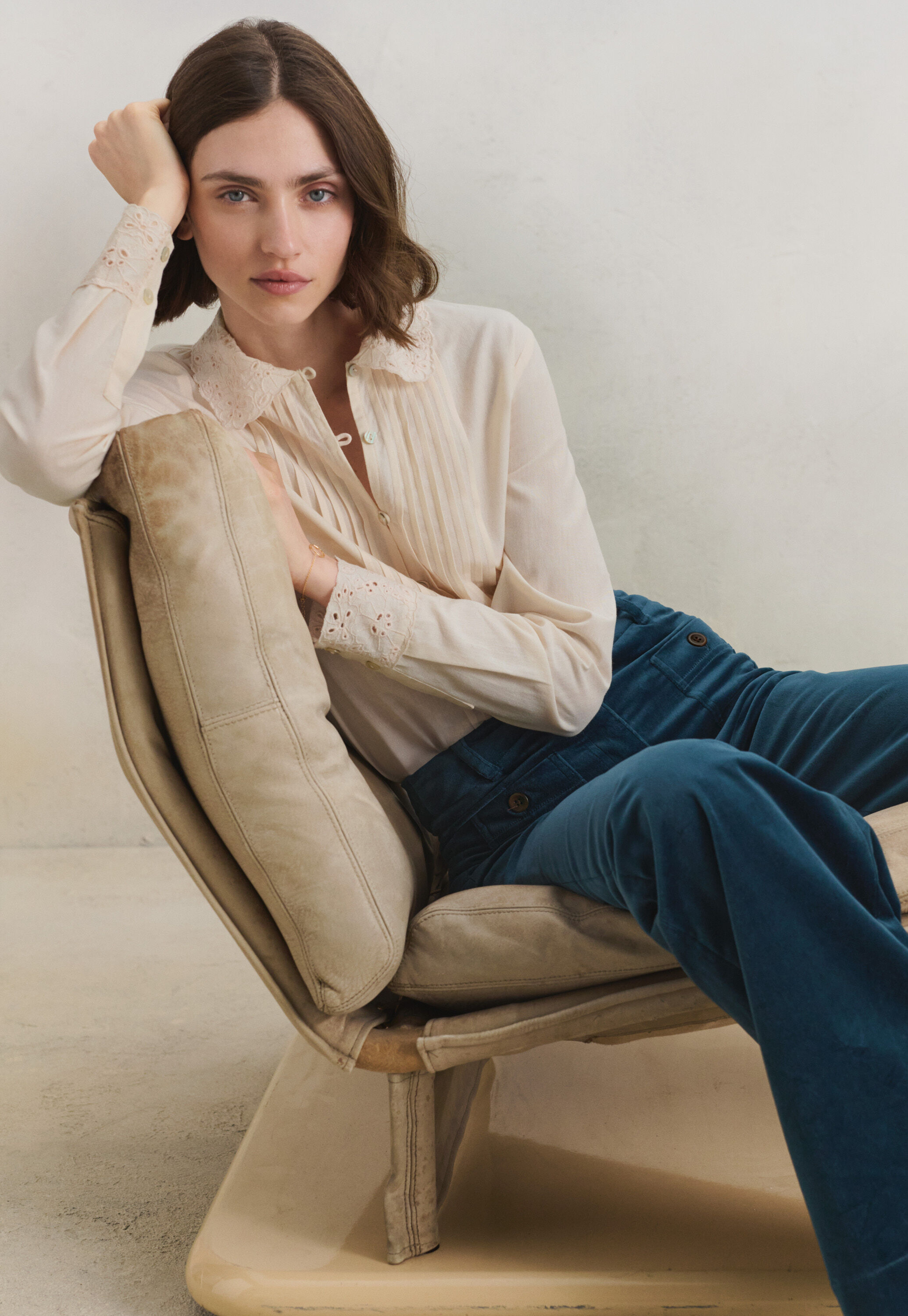 Pleated blouse