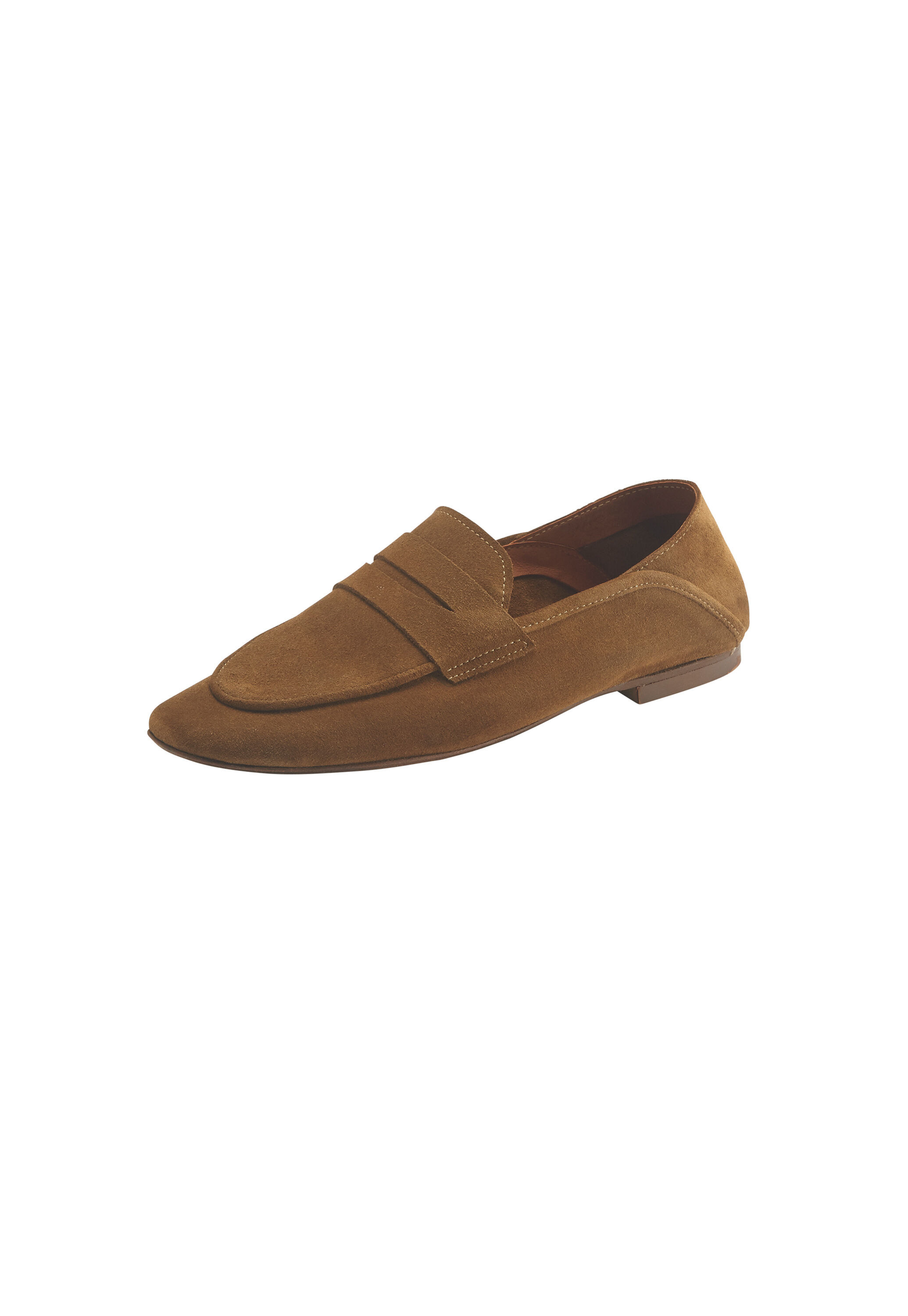 Sand suede loafers