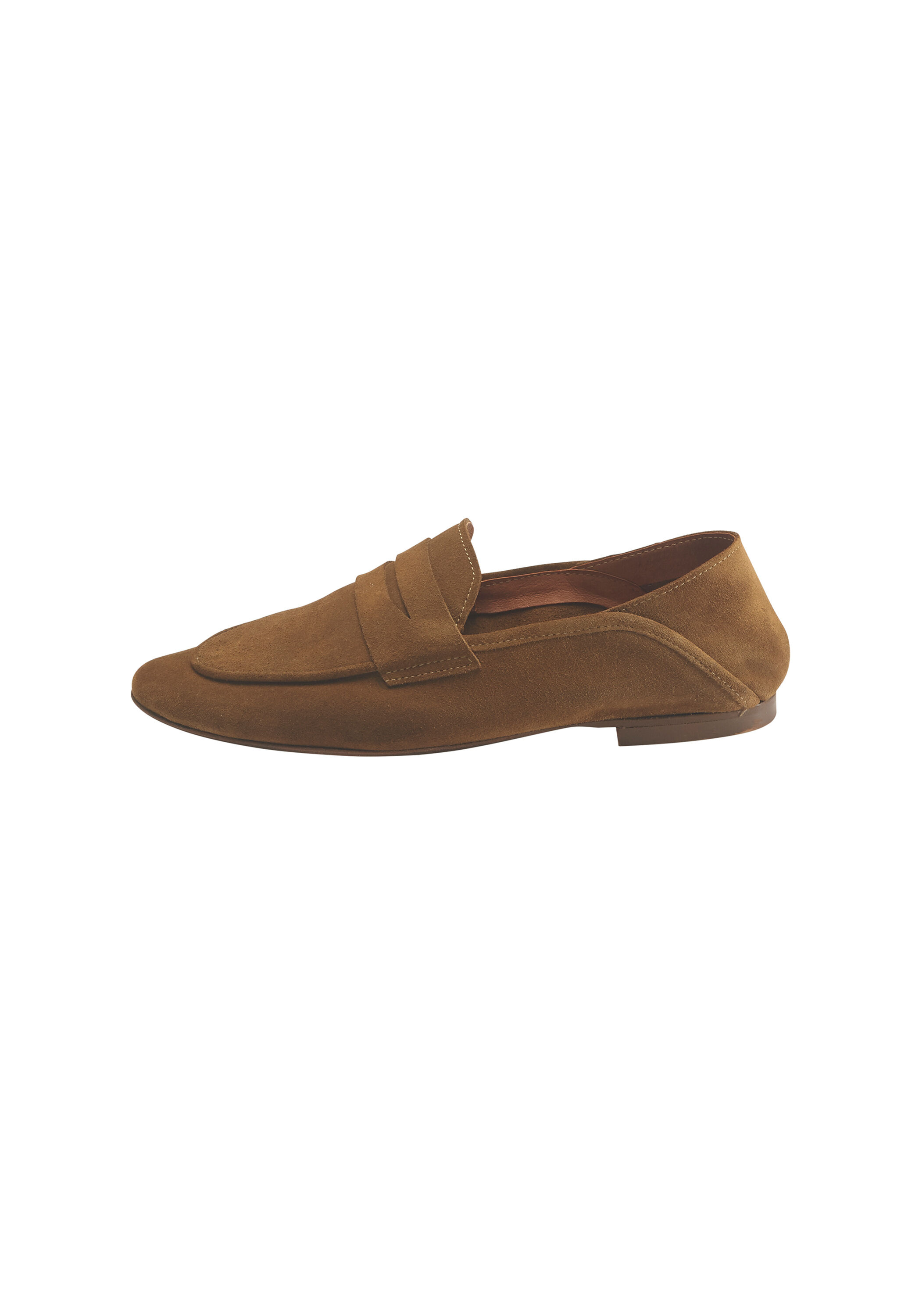 Sand suede loafers