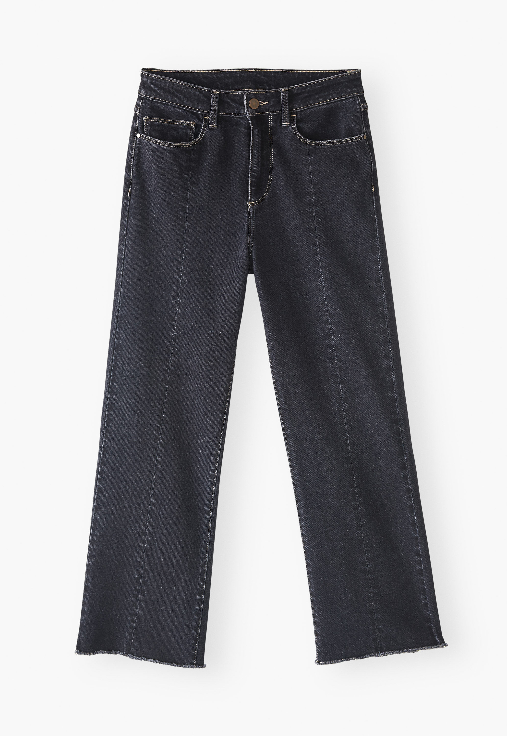 Kick-flare cropped jeans