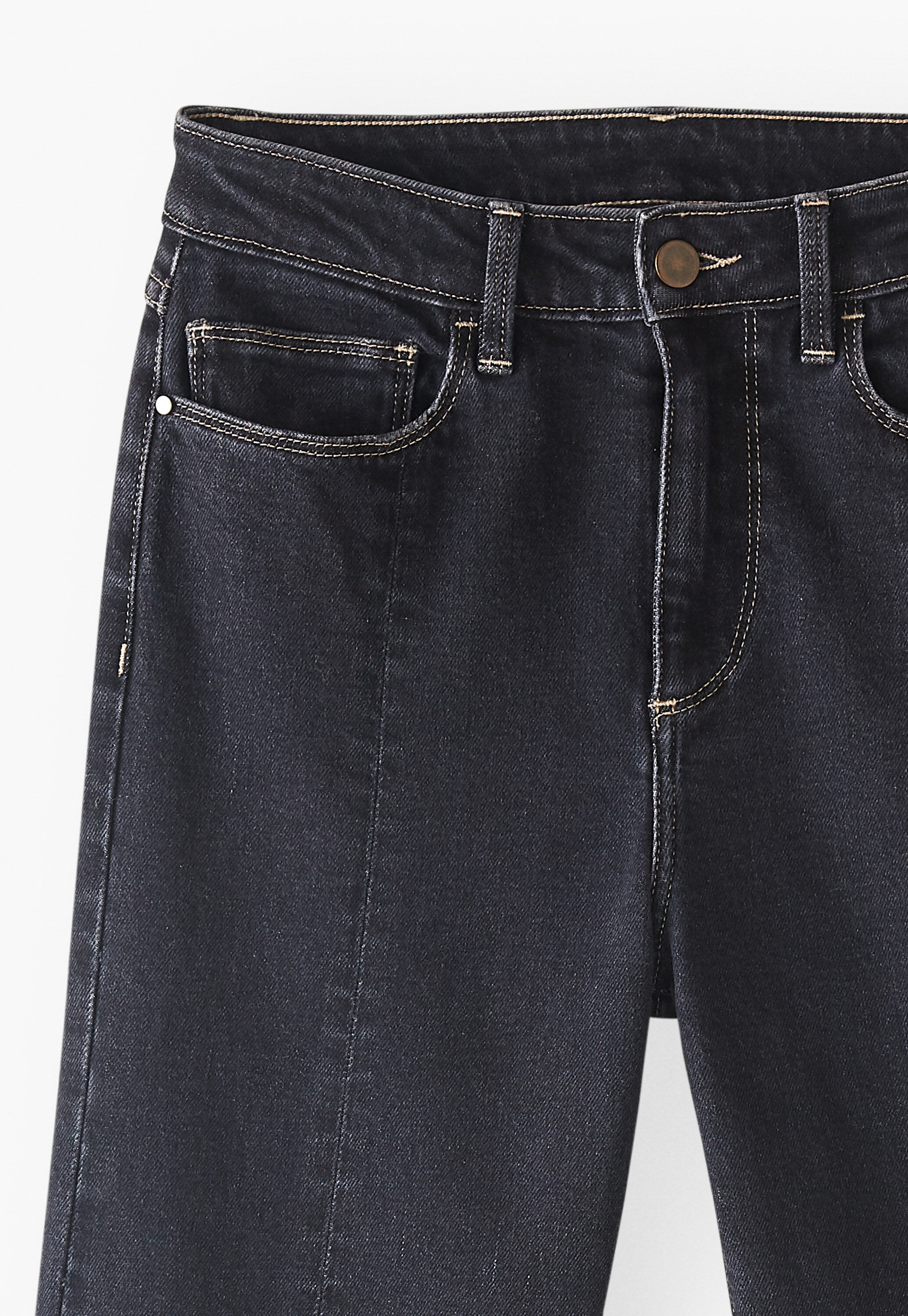 Kick-flare cropped jeans