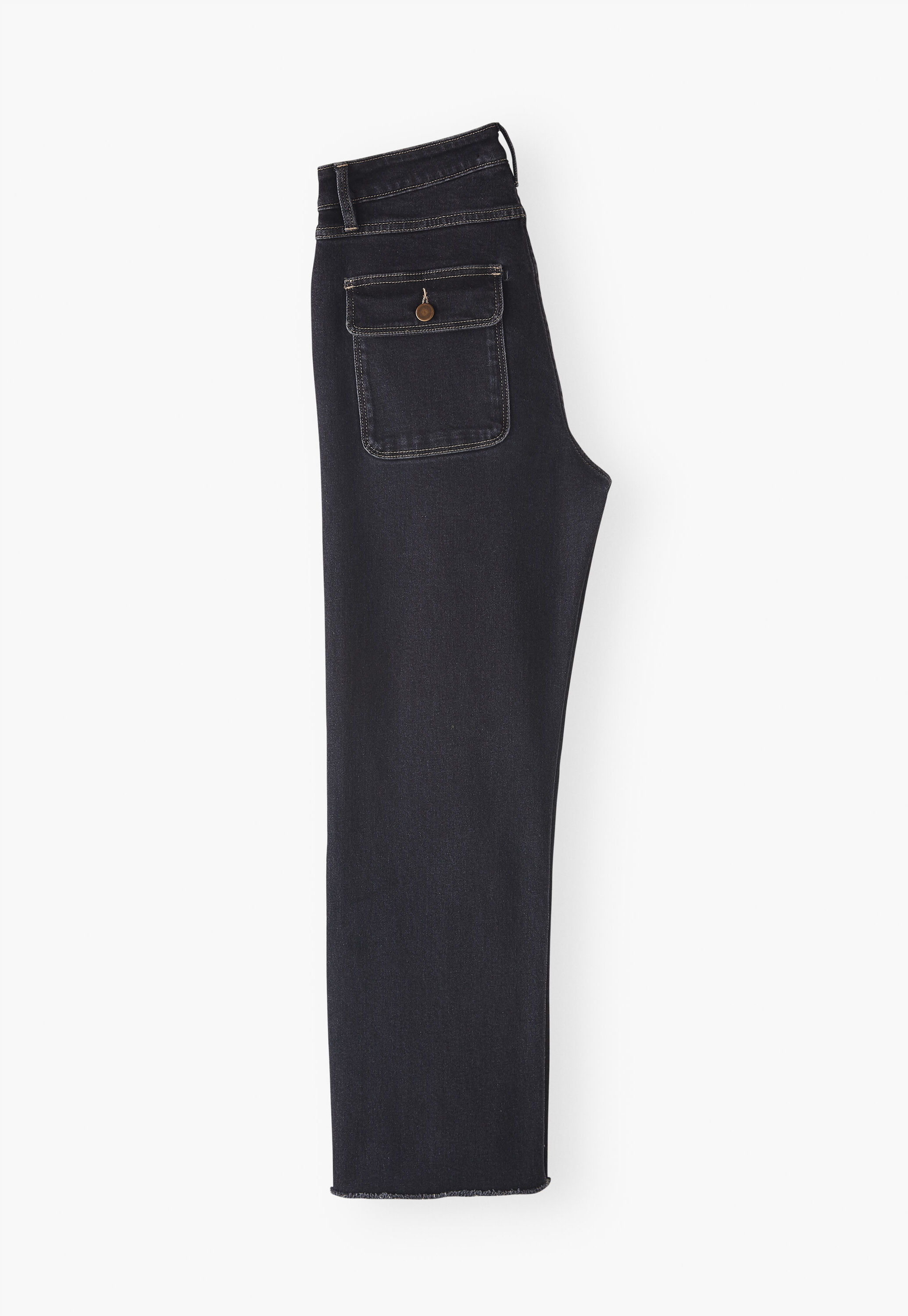 Kick-flare cropped jeans