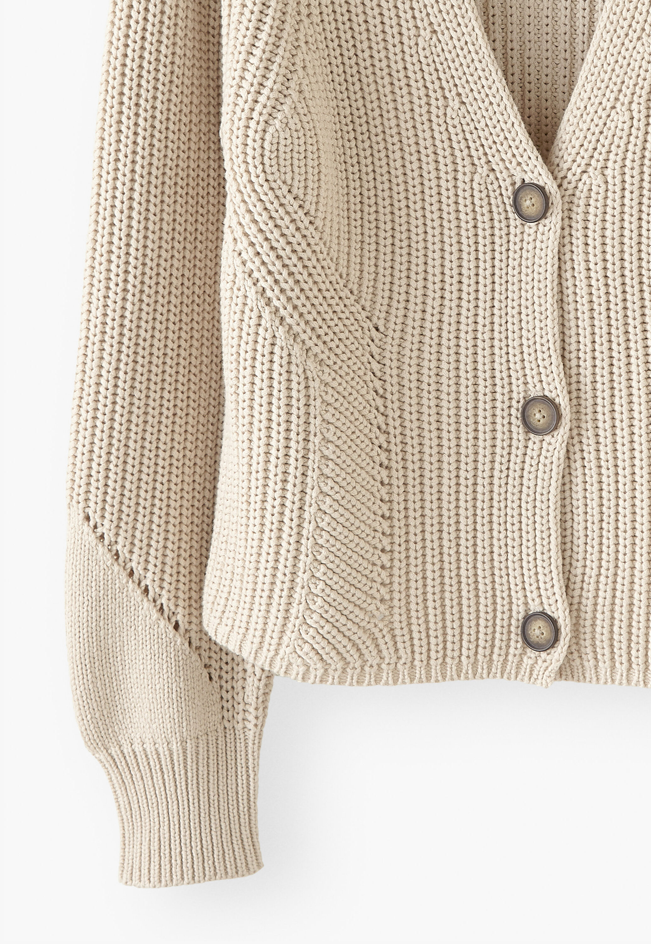 Rib-stitch cardigan