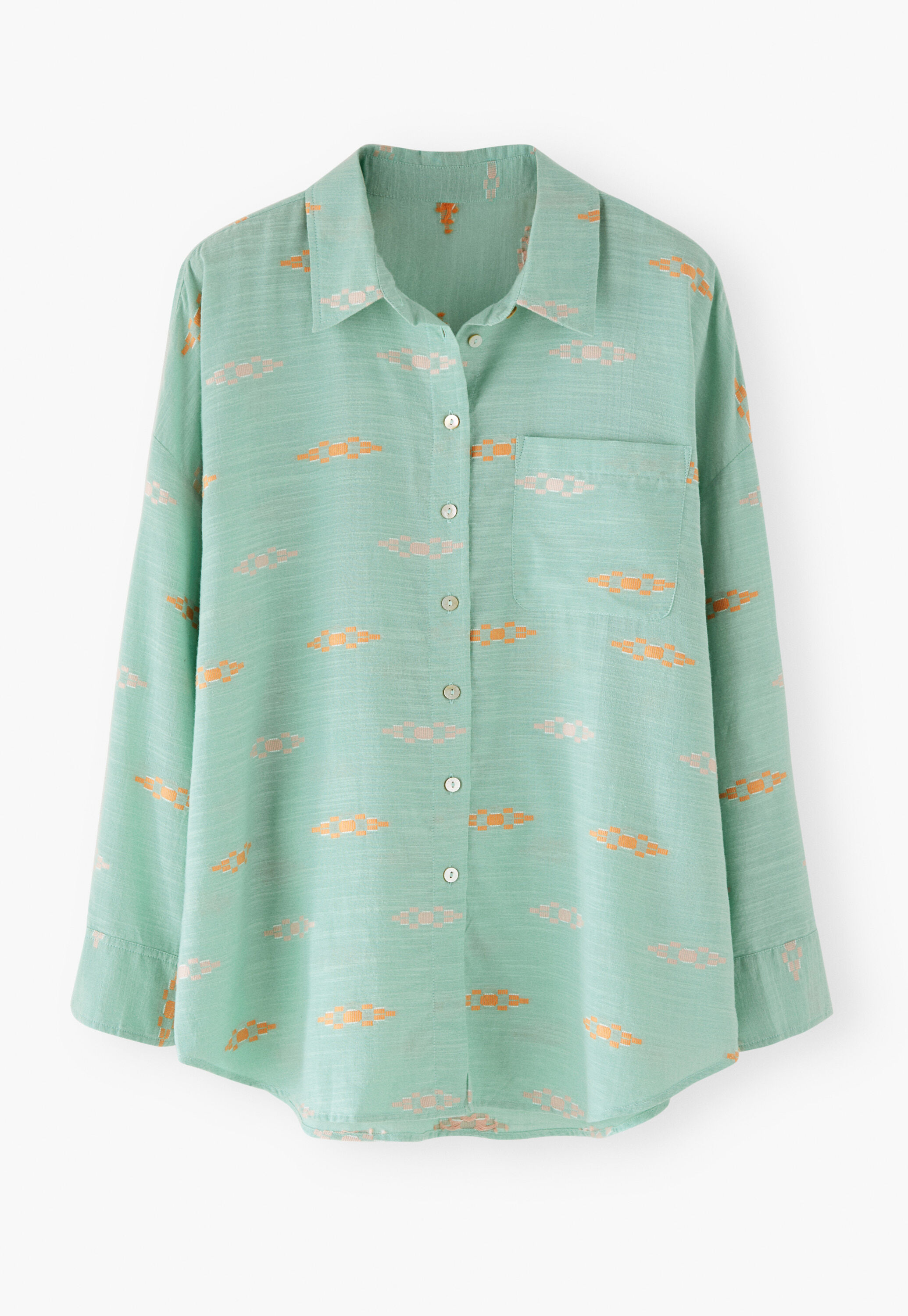Clipped jacquard shirt