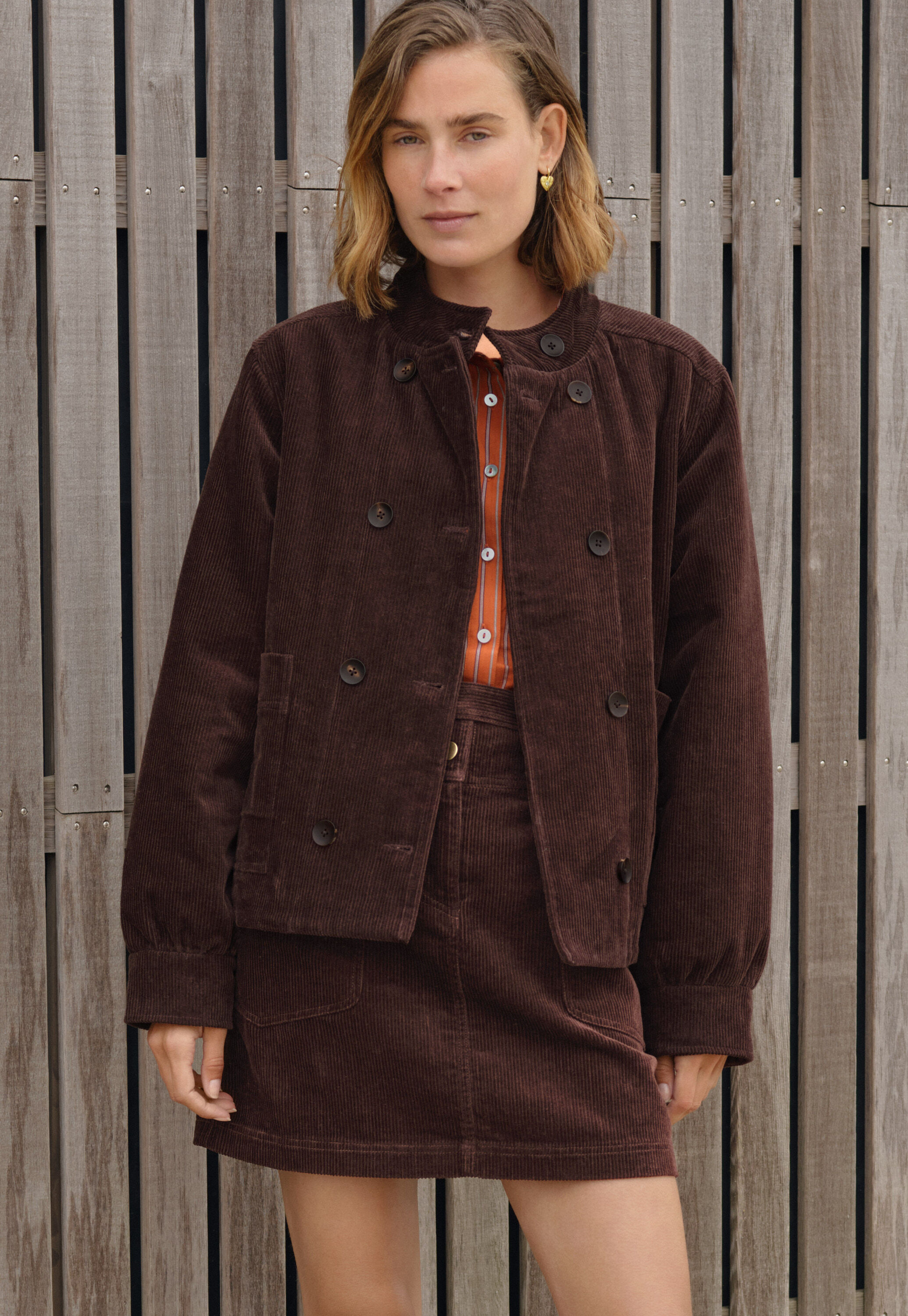 Cable-stitch cardigan