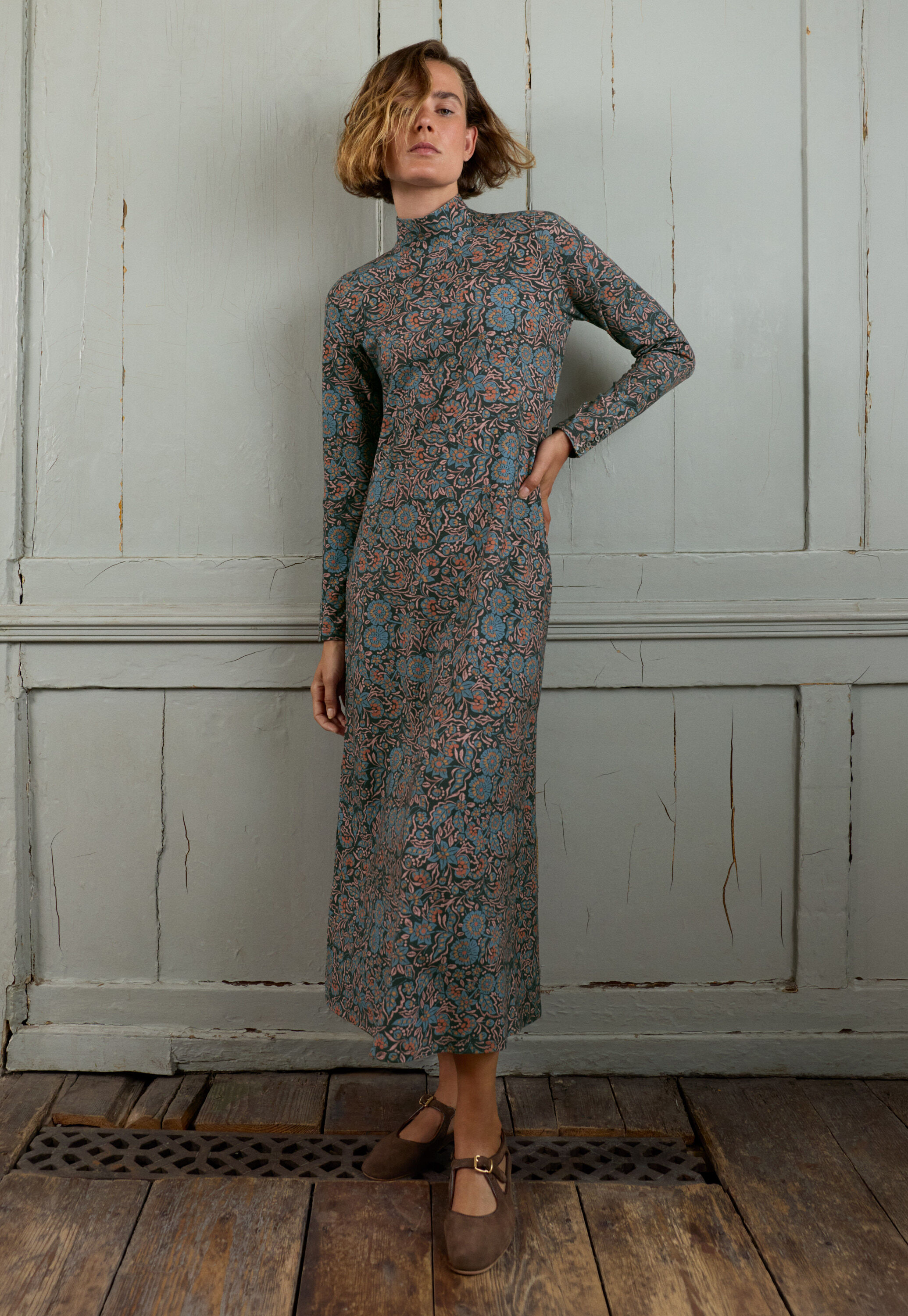 Printed jersey dress